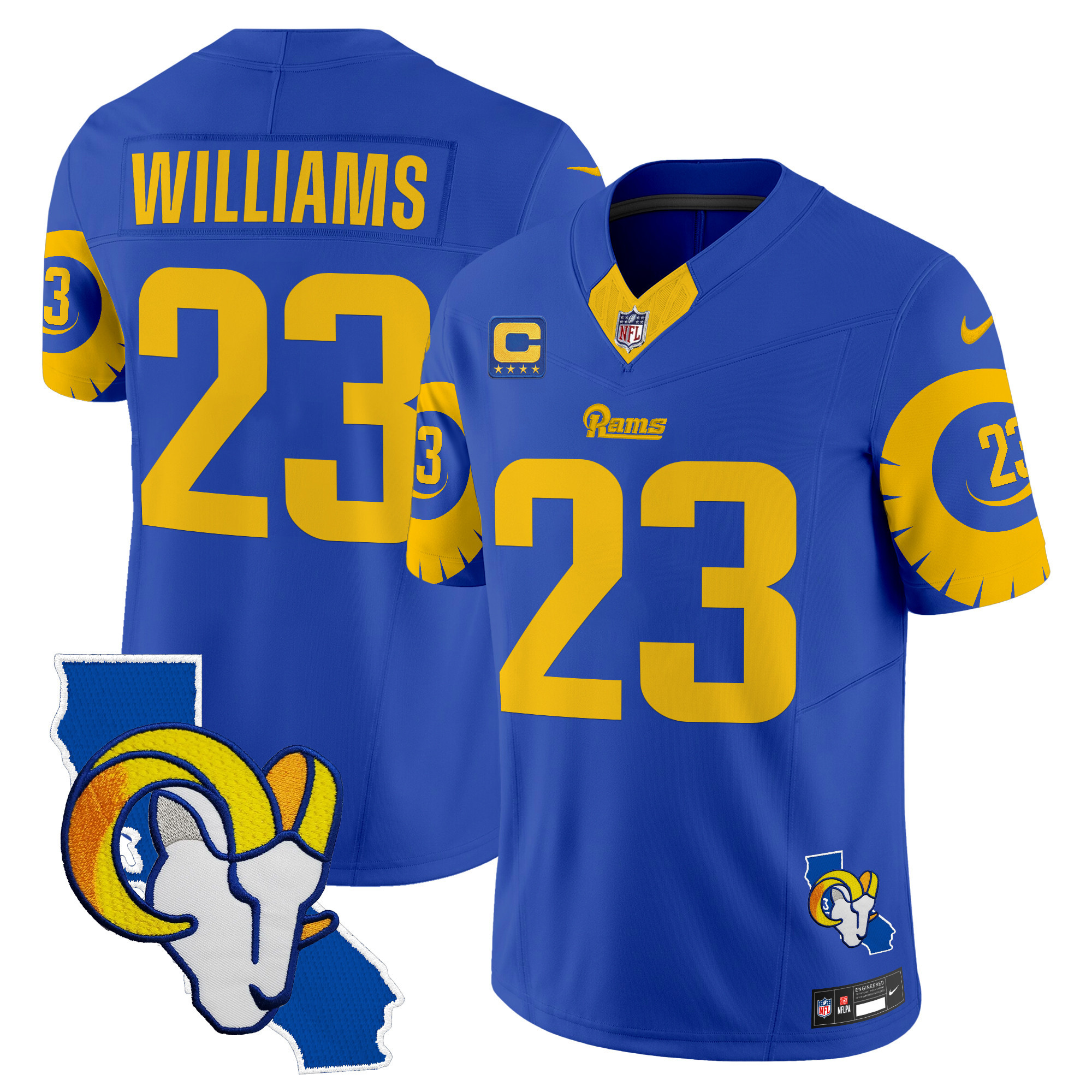Men's Kyren Williams Los Angeles Rams Special Vapor Limited Royal Jersey V2 - All Stitched