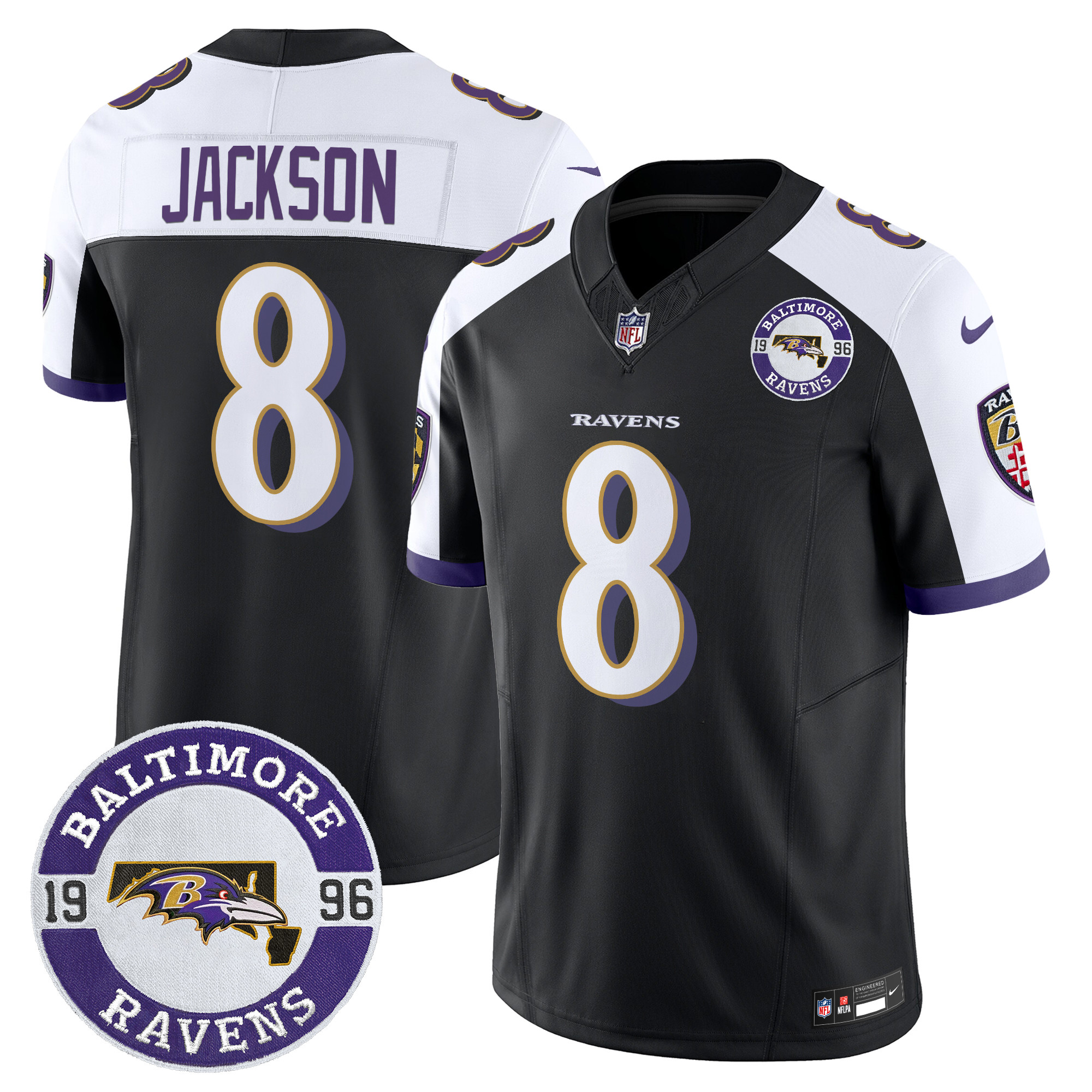 Men's Lamar Jackson Baltimore Ravens 2024 Vapor Limited Black Alternate Jersey - All Stitched