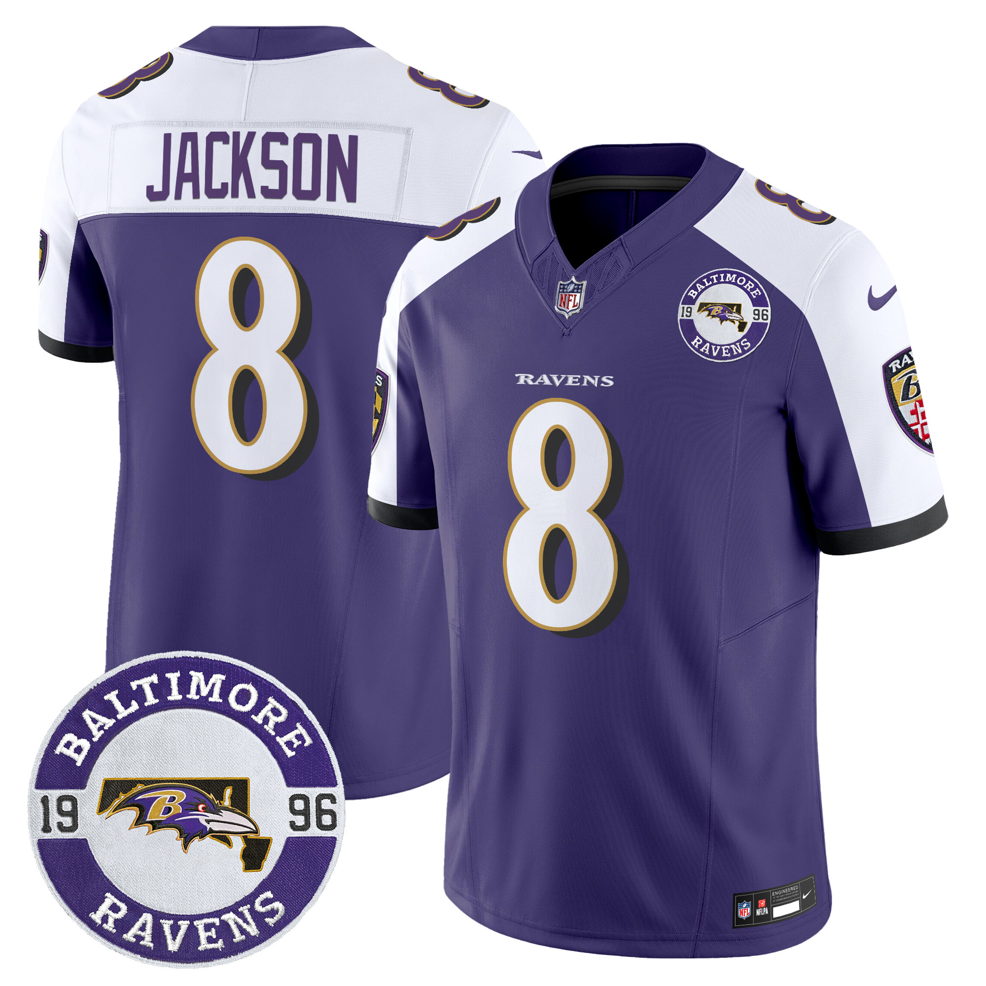 Men's Lamar Jackson Baltimore Ravens 2024 Vapor Limited Purple Alternate Jersey - All Stitched