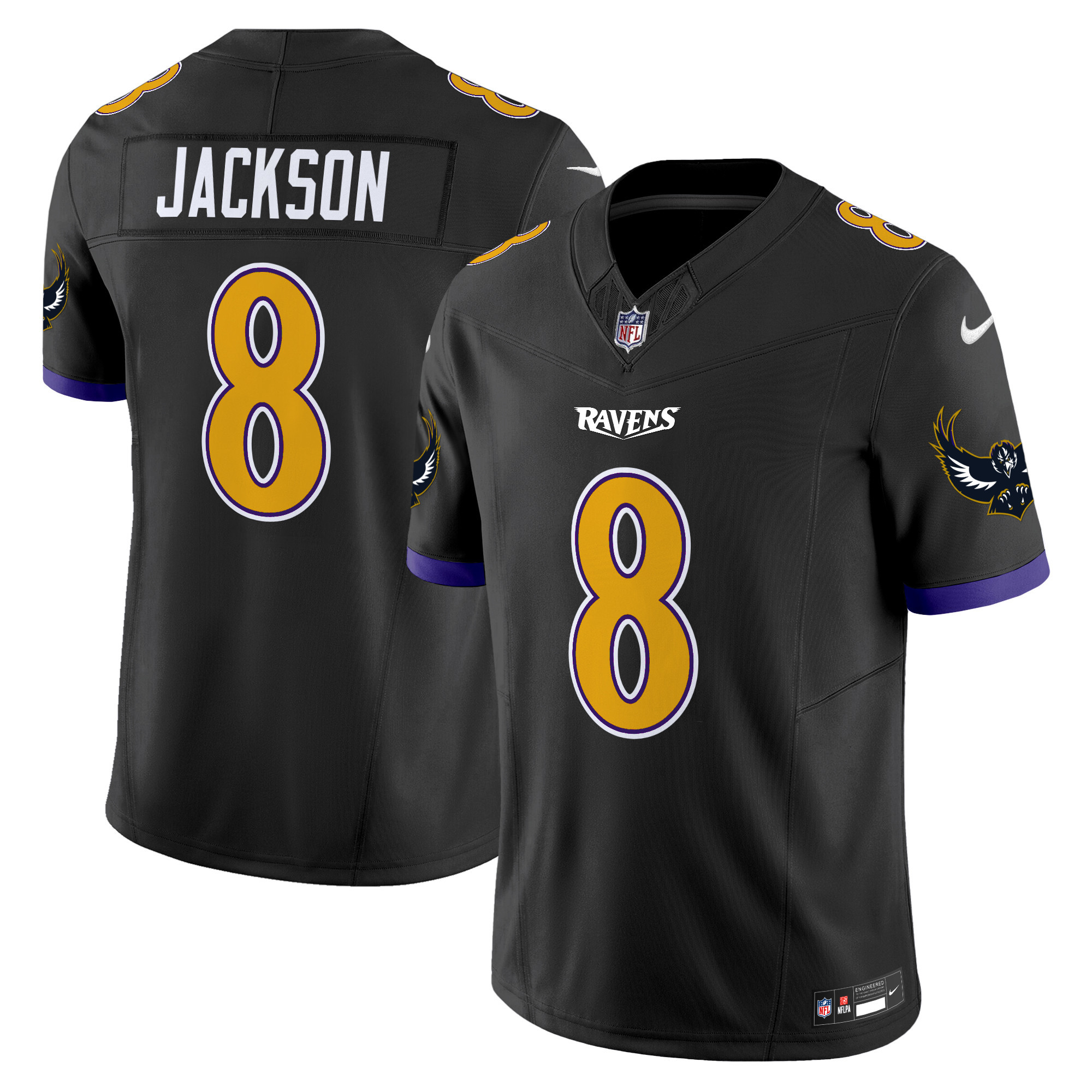 Men's Lamar Jackson Baltimore Ravens Special Vapor Limited Black Jersey - All Stitched