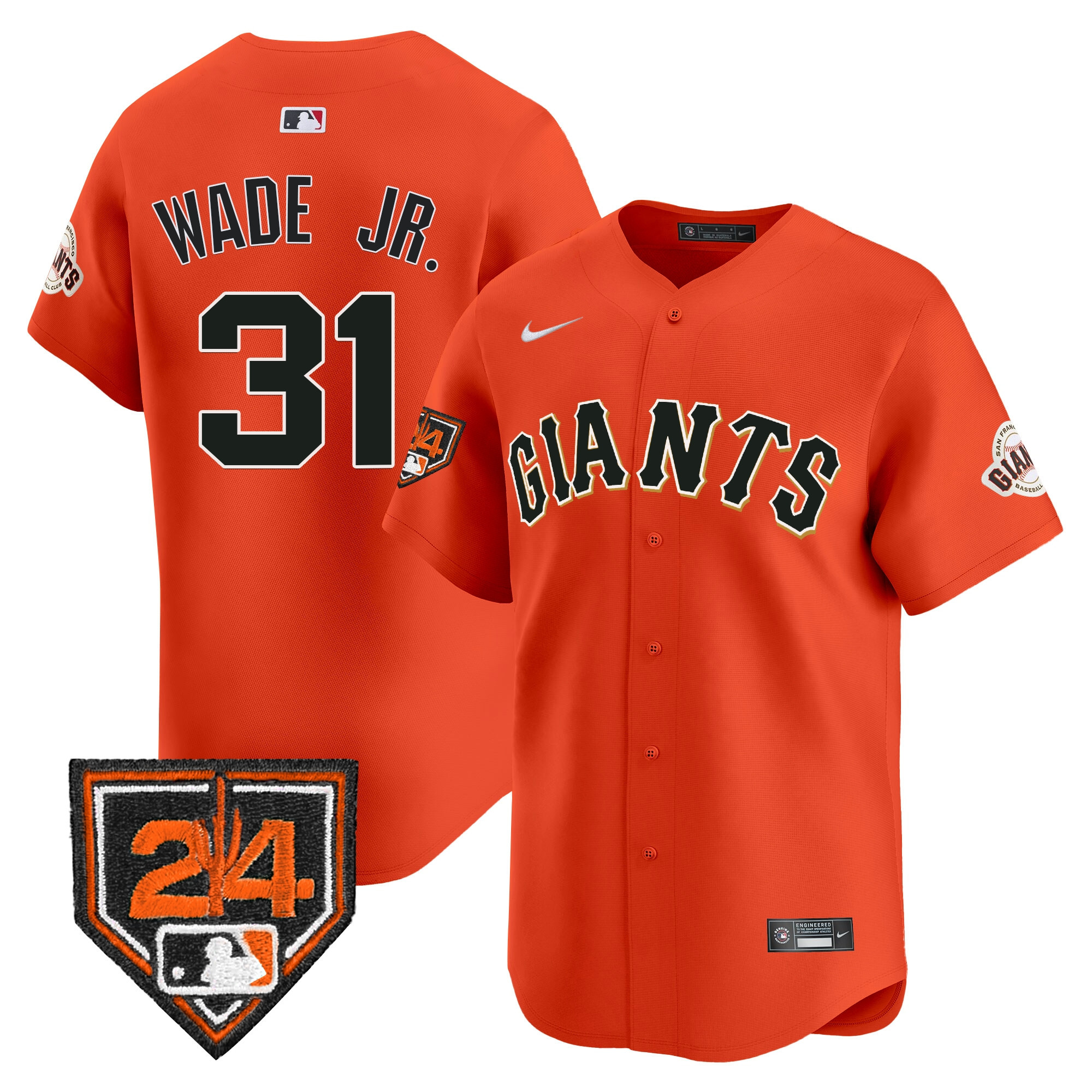Men's LaMonte Wade Jr. San Francisco Giants 2024 Spring Training Vapor Premier Limited Orange Jersey - All Stitched
