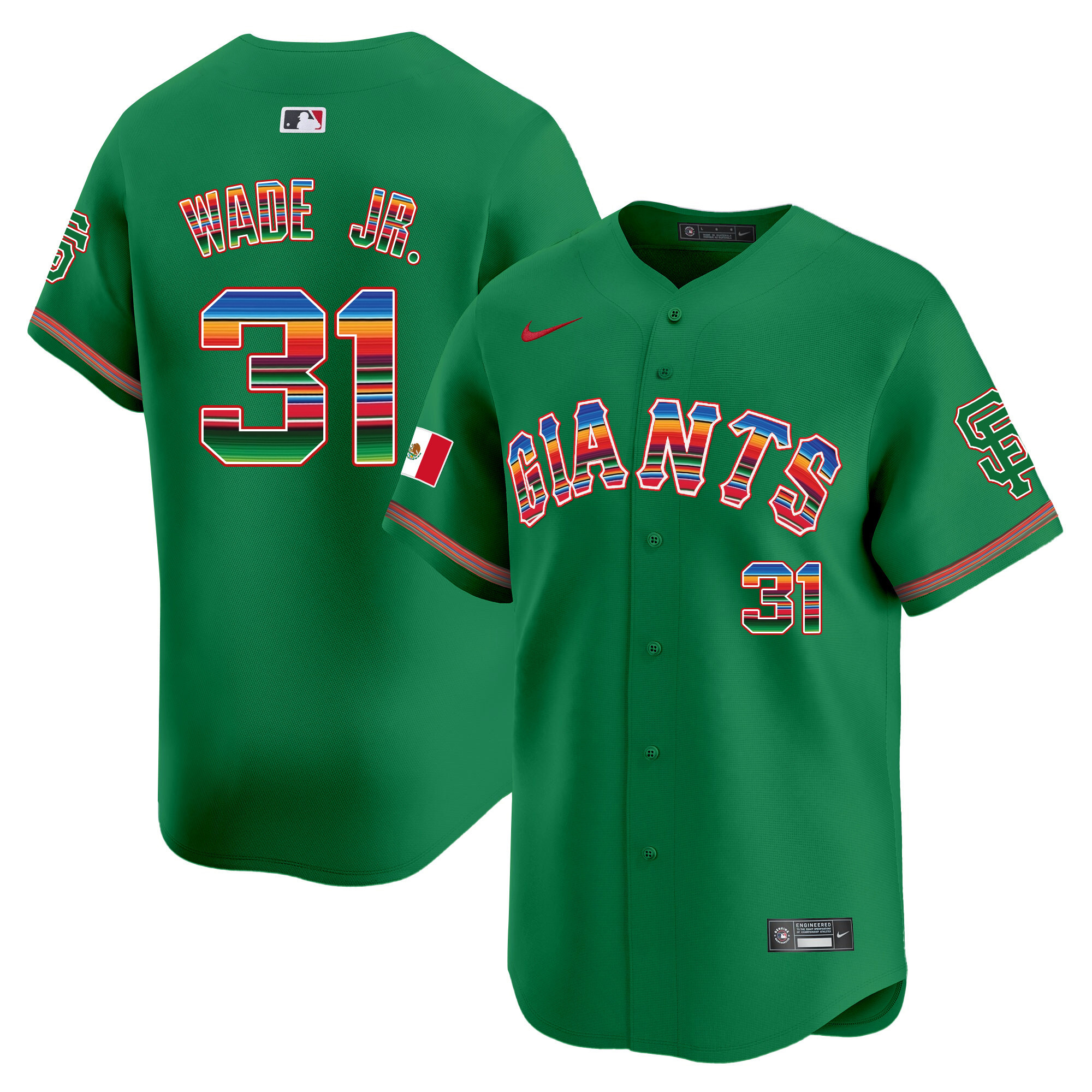 Men's Lamonte Wade Jr. San Francisco Giants Mexico Vapor Premier Limited Green Jersey - All Stitched