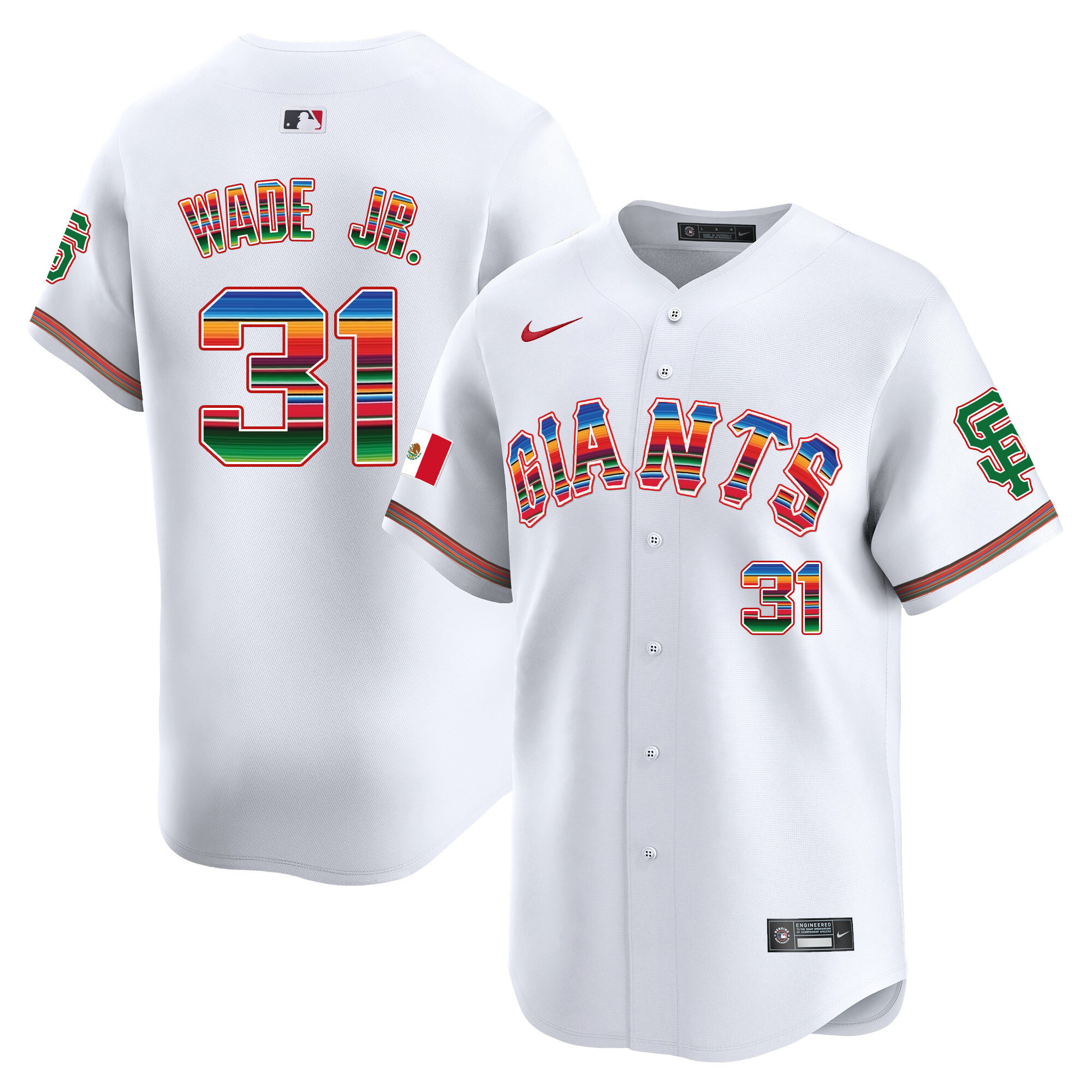 Men's Lamonte Wade Jr. San Francisco Giants Mexico Vapor Premier Limited White Jersey - All Stitched