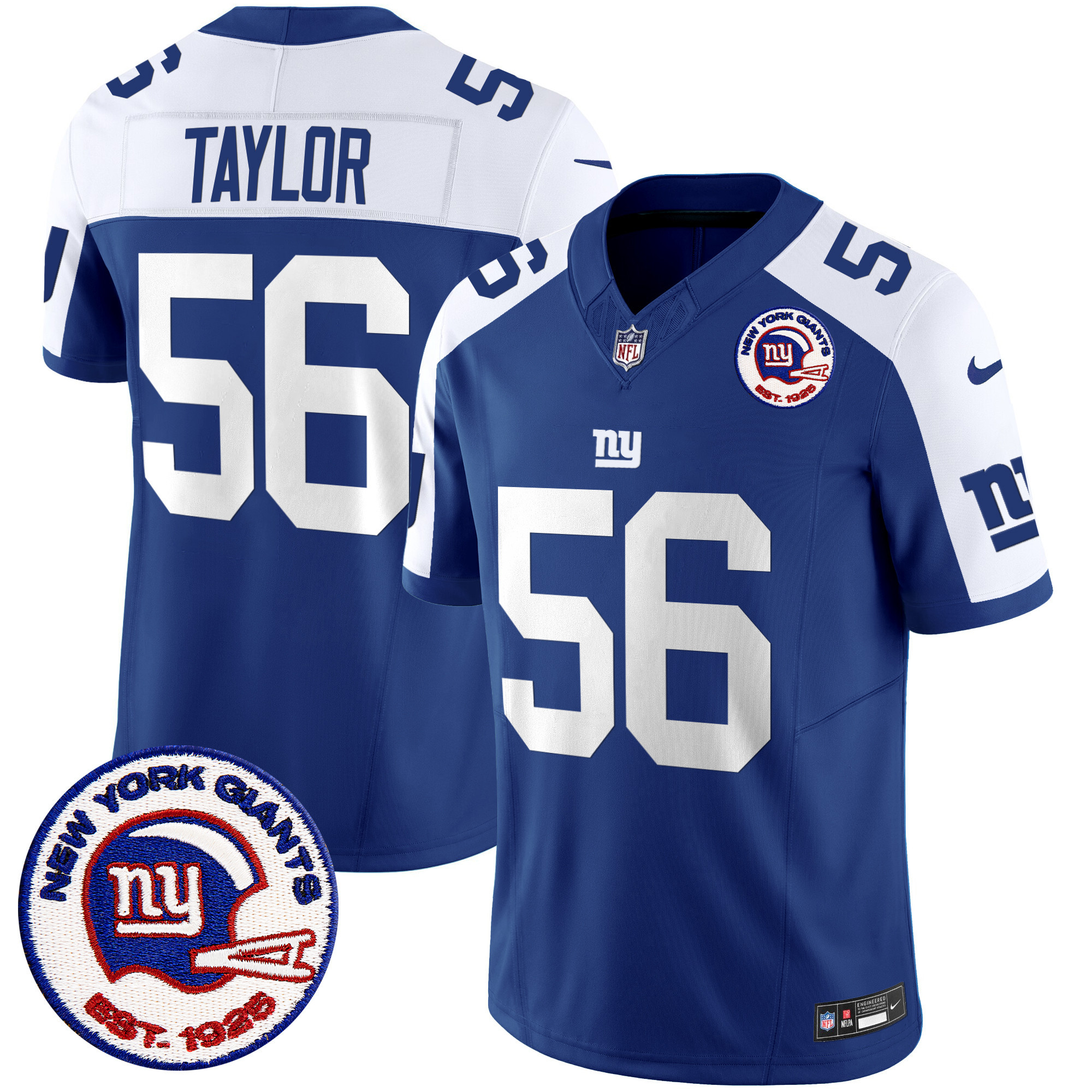 Men's Lawrence Taylor San Francisco Giants Est 1925 Patch Vapor Limited Alternate Jersey - All Stitched