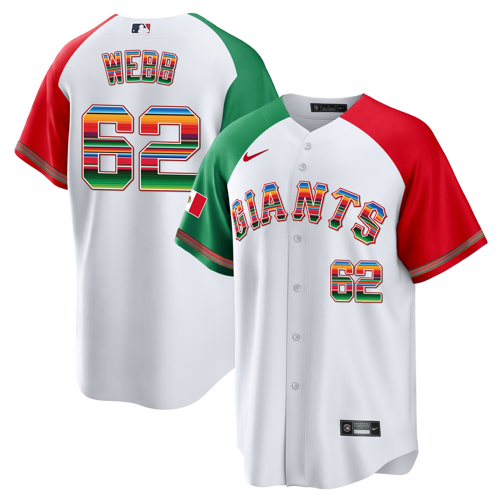 Men's Logan Webb San Francisco Giants Mexico Cool Base Limited Alternate Jersey - All Stitched