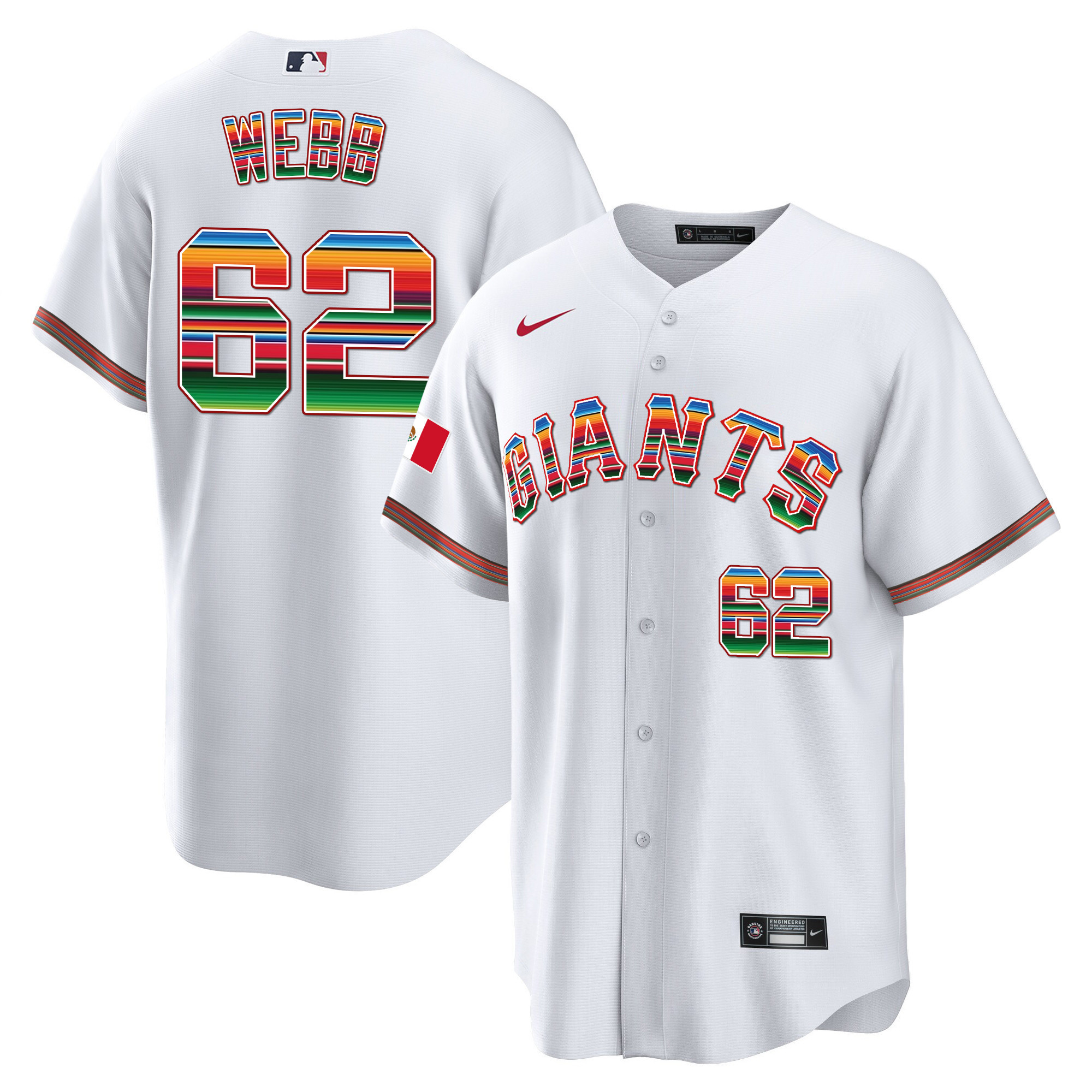 Men's Logan Webb San Francisco Giants Mexico Cool Base Limited White Jersey - All Stitched