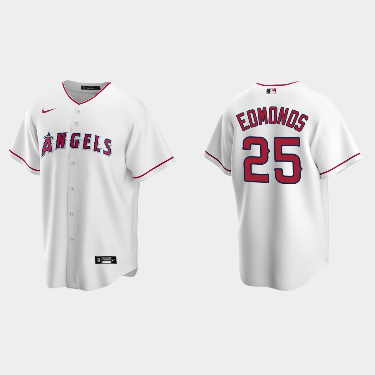 Men's Los Angeles Angels Jim Edmonds White Retired Player Jersey