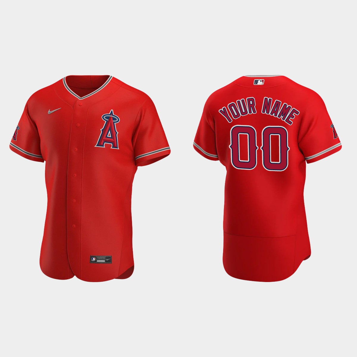 Men's Los Angeles Angels Red 2020 Alternate Custom Jersey