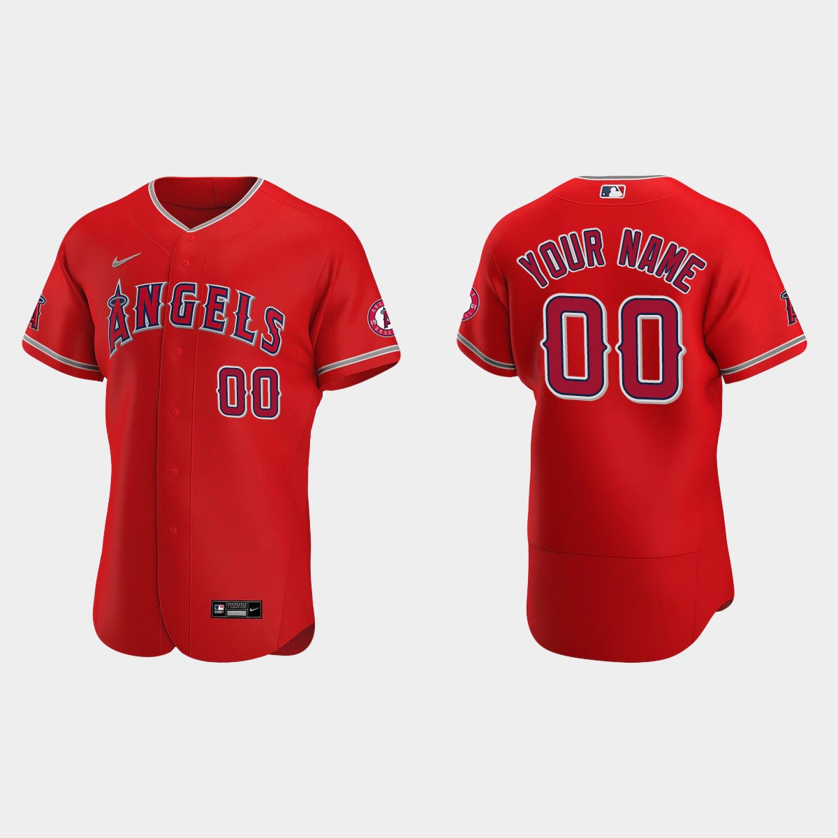 Men's Los Angeles Angels Red 2020 Alternate Custom Jersey