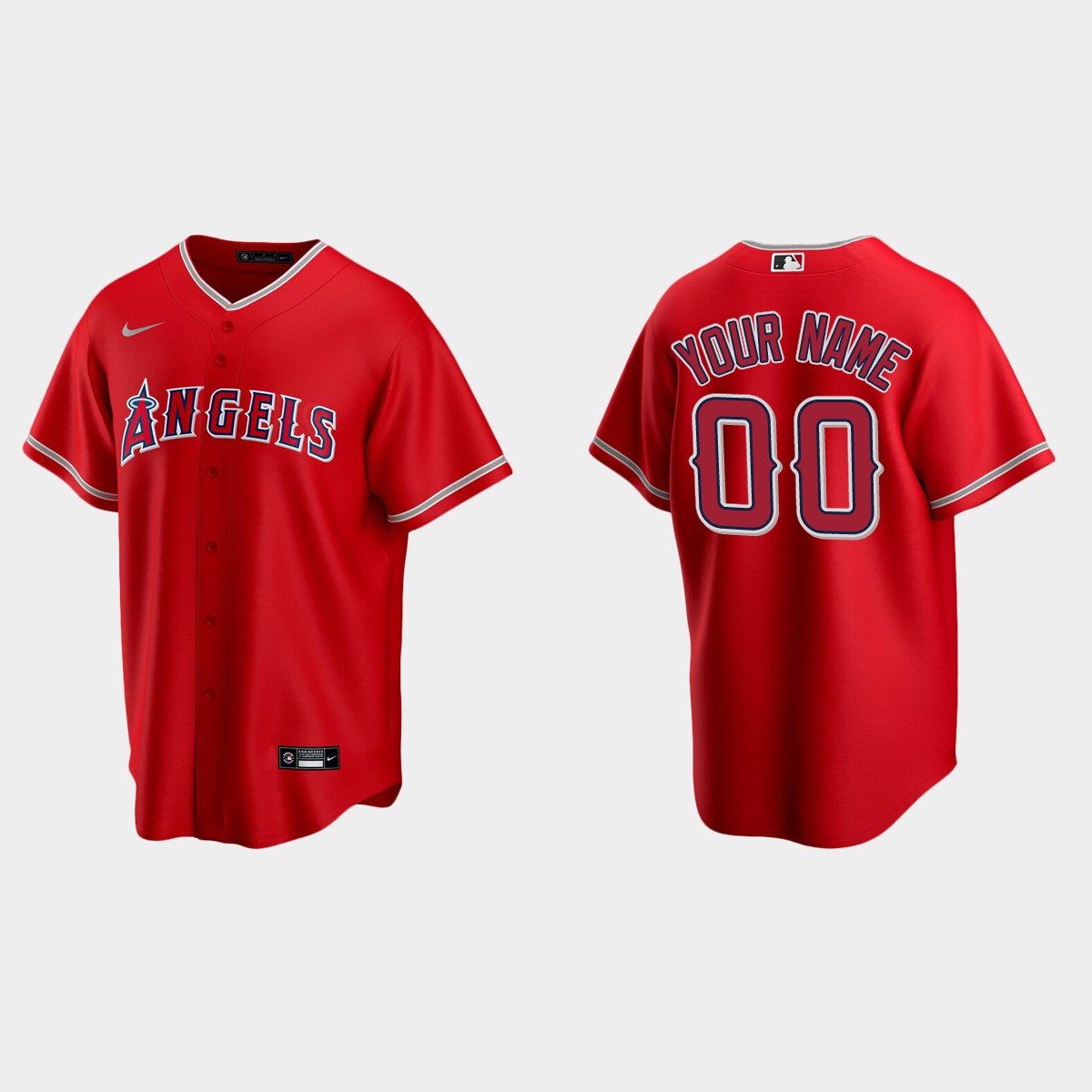 Men's Los Angeles Angels Red Alternate Custom Jersey
