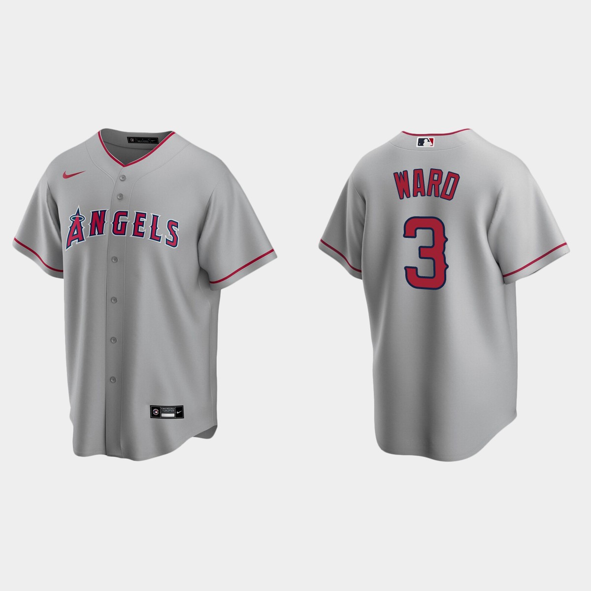 Men's Los Angeles Angels Taylor Ward Gray Road Jersey