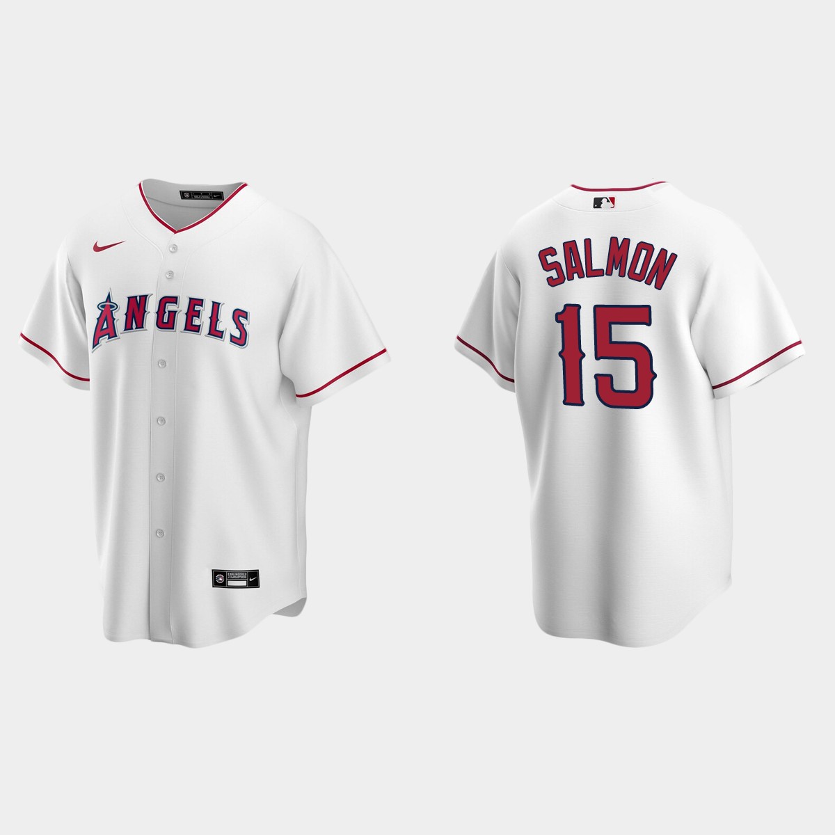 Men's Los Angeles Angels Tim Salmon White Retired Player Jersey