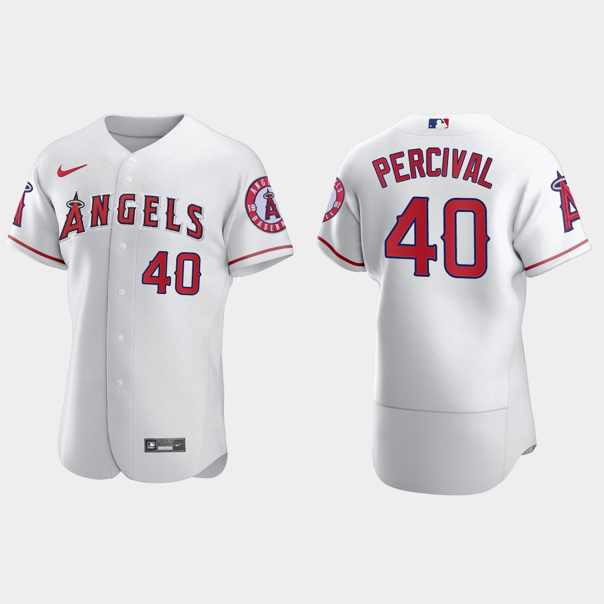 Men's Los Angeles Angels Troy Percival White Retired Player Jersey