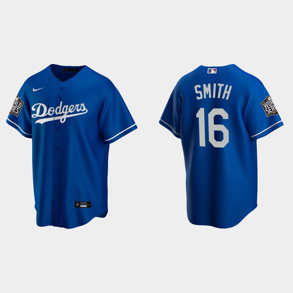 Men's Los Angeles Dodgers #16 Will Smith 2020 World Series Alternate Jersey - Royal