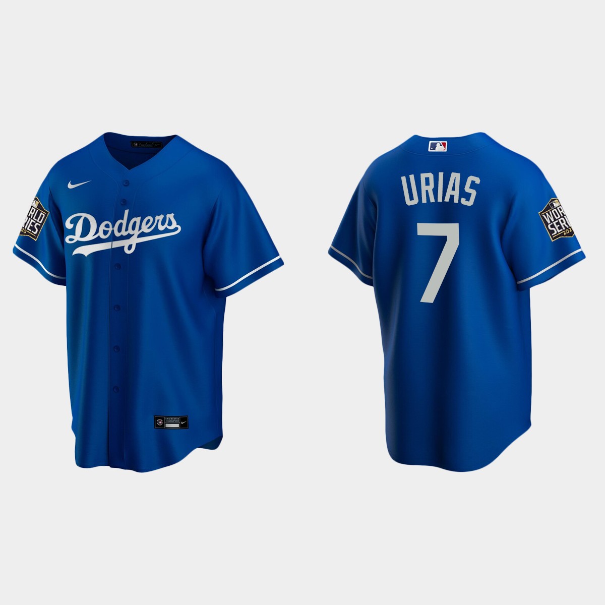 Men's Los Angeles Dodgers #7 Julio Urias 2020 World Series Alternate Jersey - Royal