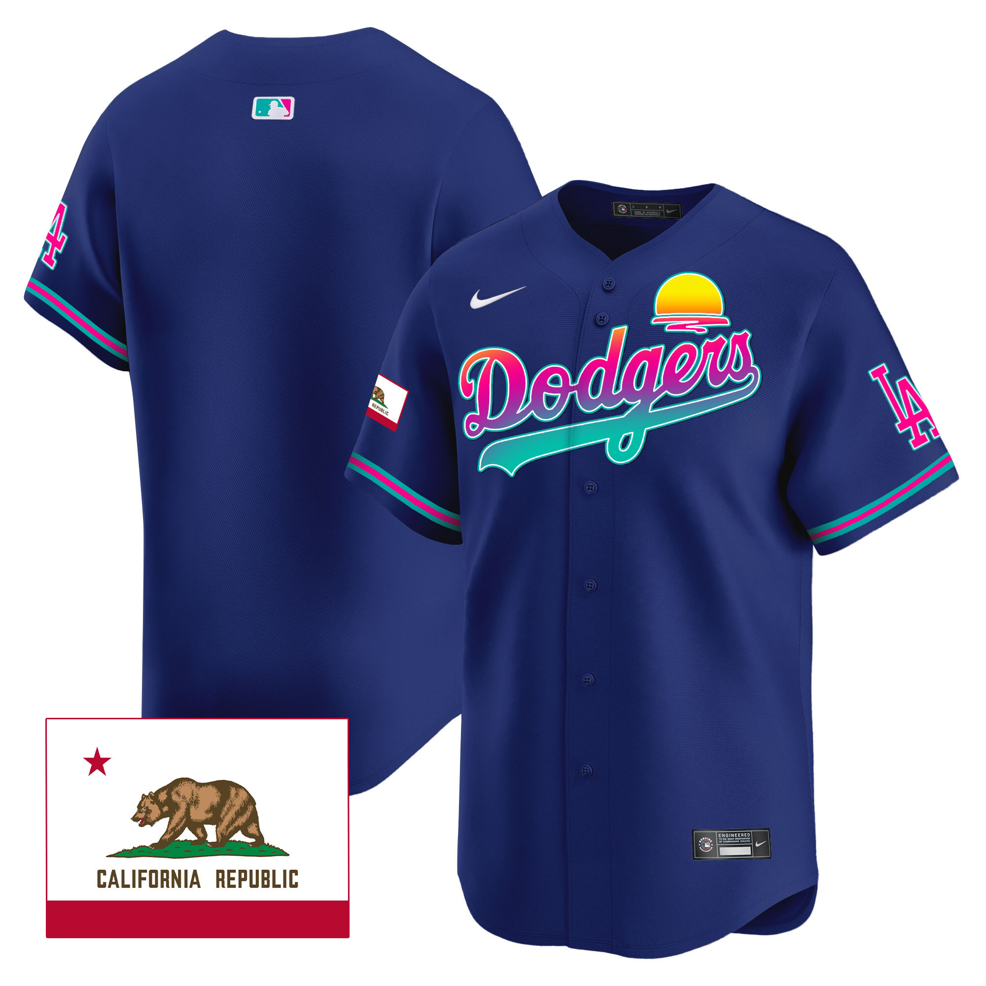 Men's Los Angeles Dodgers 2024 Los Angeles City Style Vapor Premier Limited Royal Jersey - All Stitched