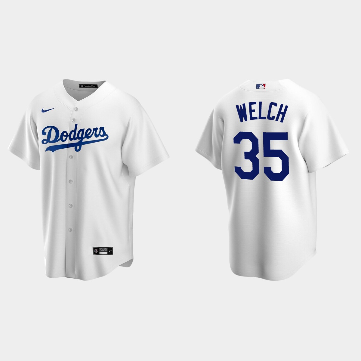 Men's Los Angeles Dodgers Bob Welch White Retired Player Jersey