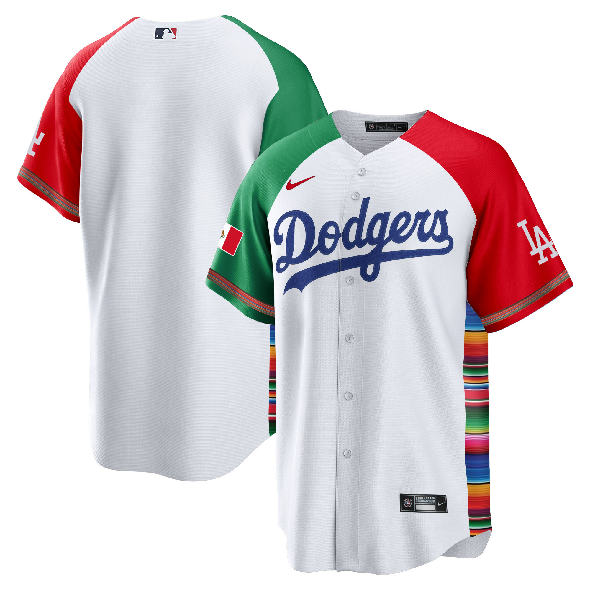 Men's Los Angeles Dodgers Mexico Cool Base Limited Alternate Jersey V2 - All Stitched
