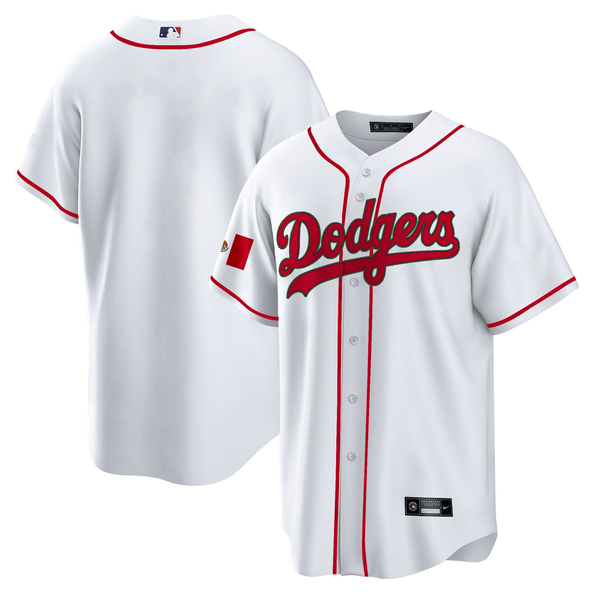 Men's Los Angeles Dodgers Mexico Cool Base White Jersey - All Stitched