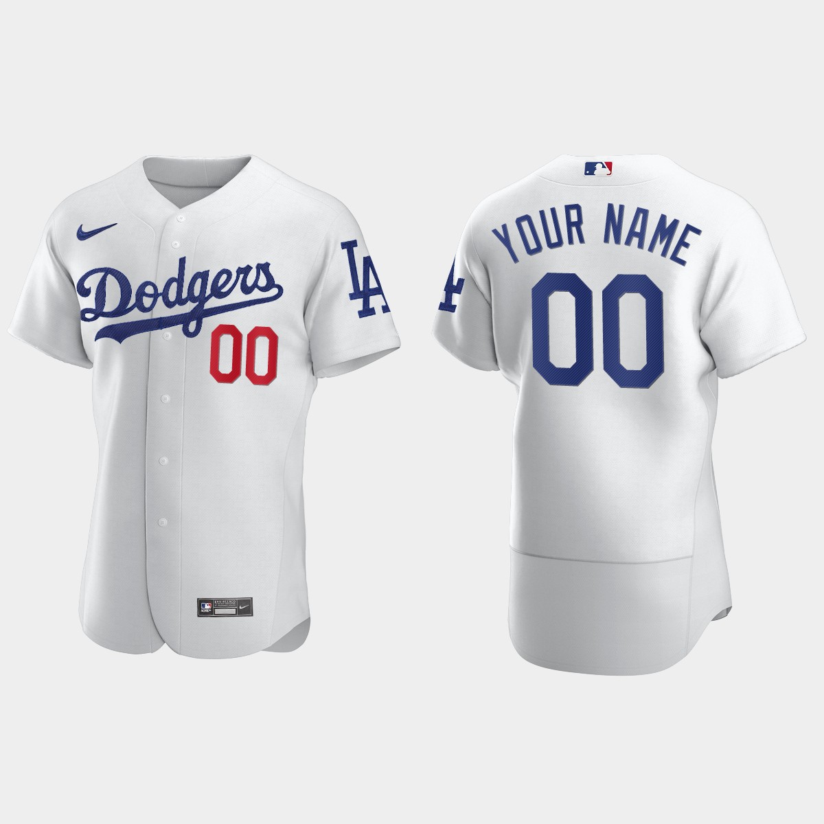 Men's Los Angeles Dodgers White Custom Jersey