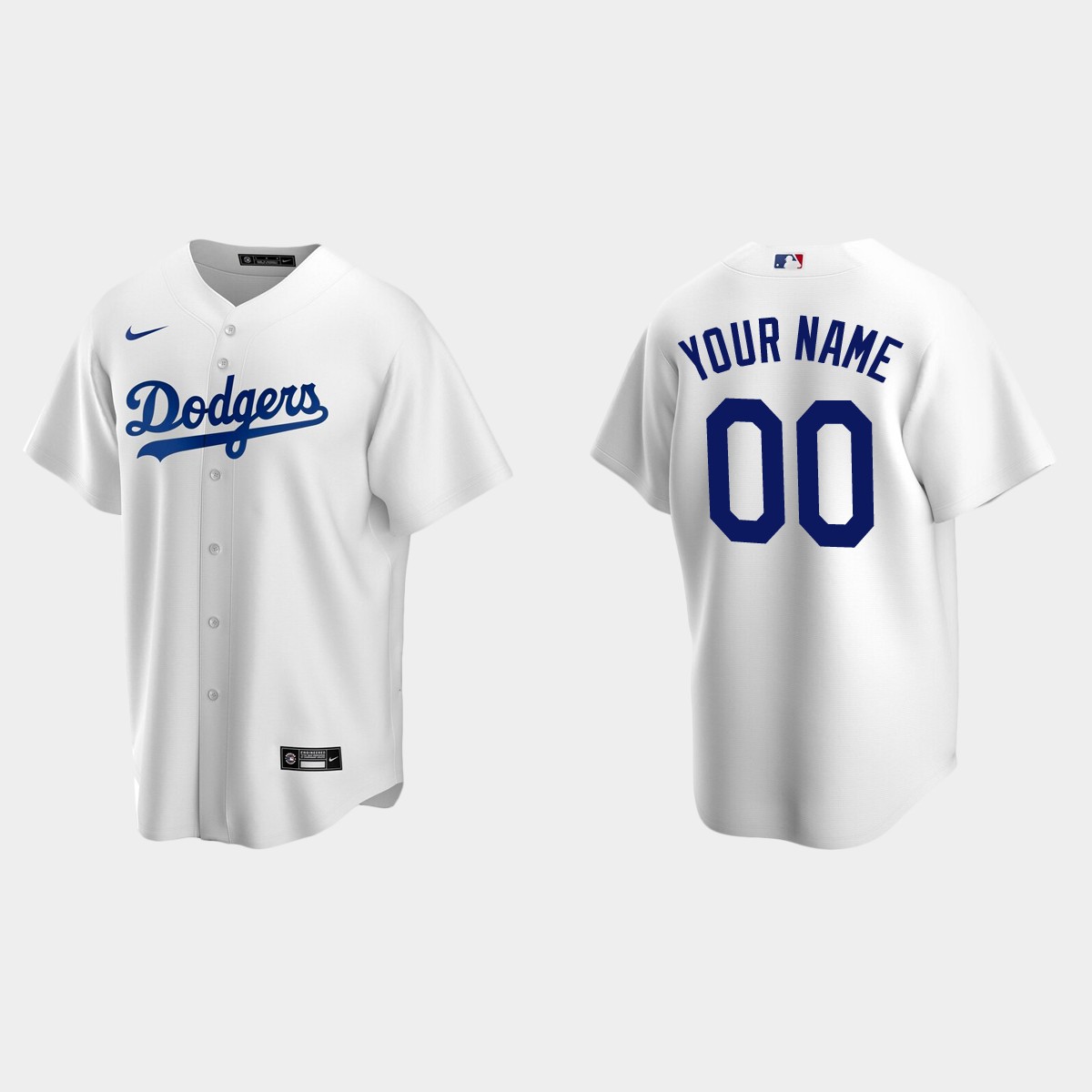 Men's Los Angeles Dodgers White Home Custom Jersey
