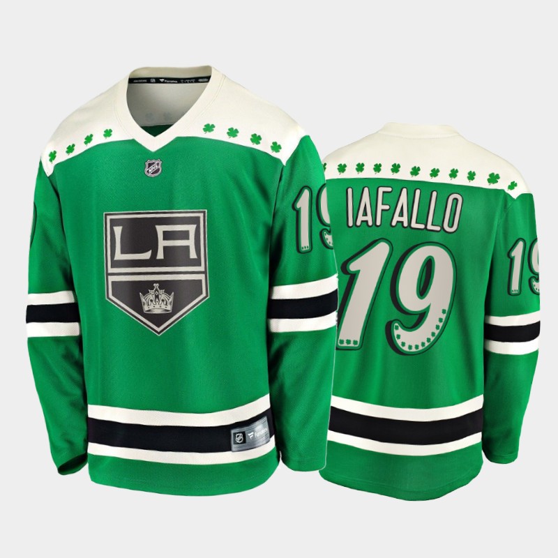 Men's Los Angeles Kings Alex Iafallo #19 2021 St. Patrick's Day Green Jersey