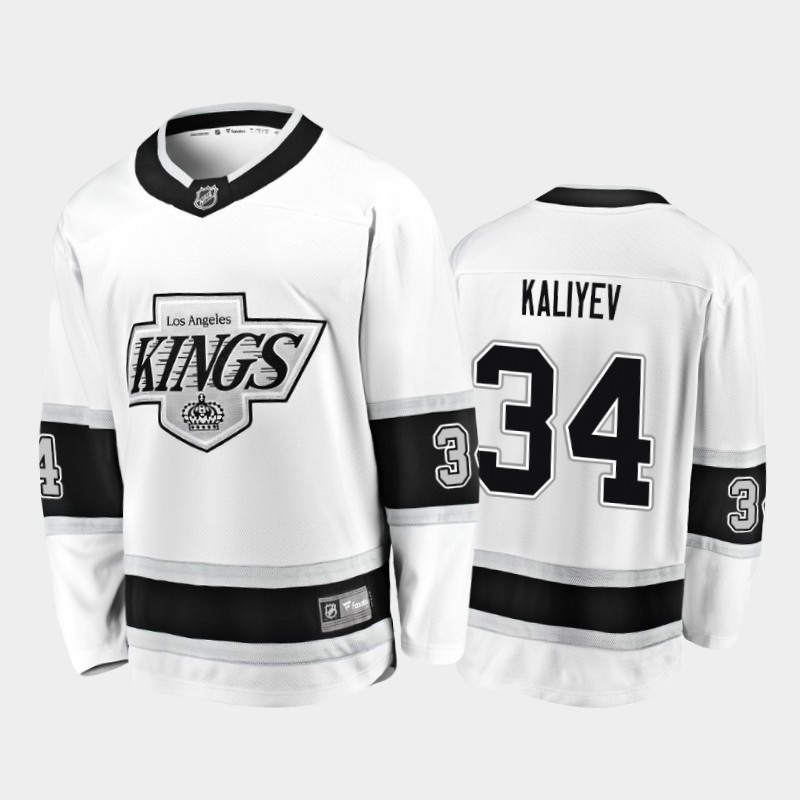 Men's Los Angeles Kings Arthur Kaliyev #34 Heritage White 2020-21 Breakaway Player Jersey