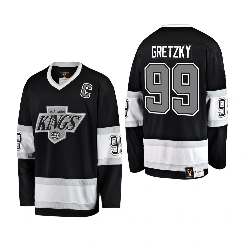 Men's Los Angeles Kings Wayne Gretzky #20 Heritage Black Premier Breakaway Cheap Jersey