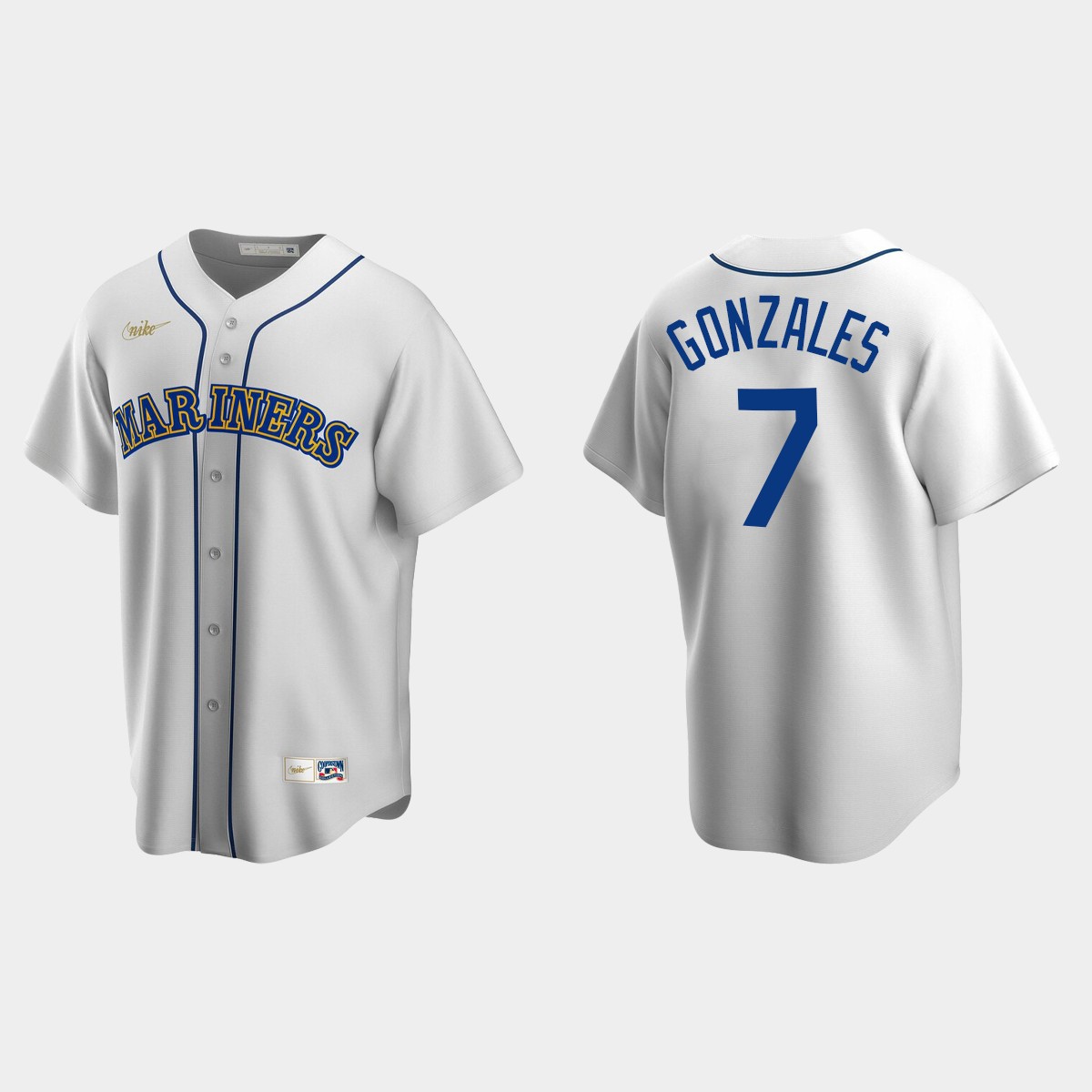 Men's Marco Gonzales #7 Seattle Mariners Cooperstown Collection Home Jersey - White