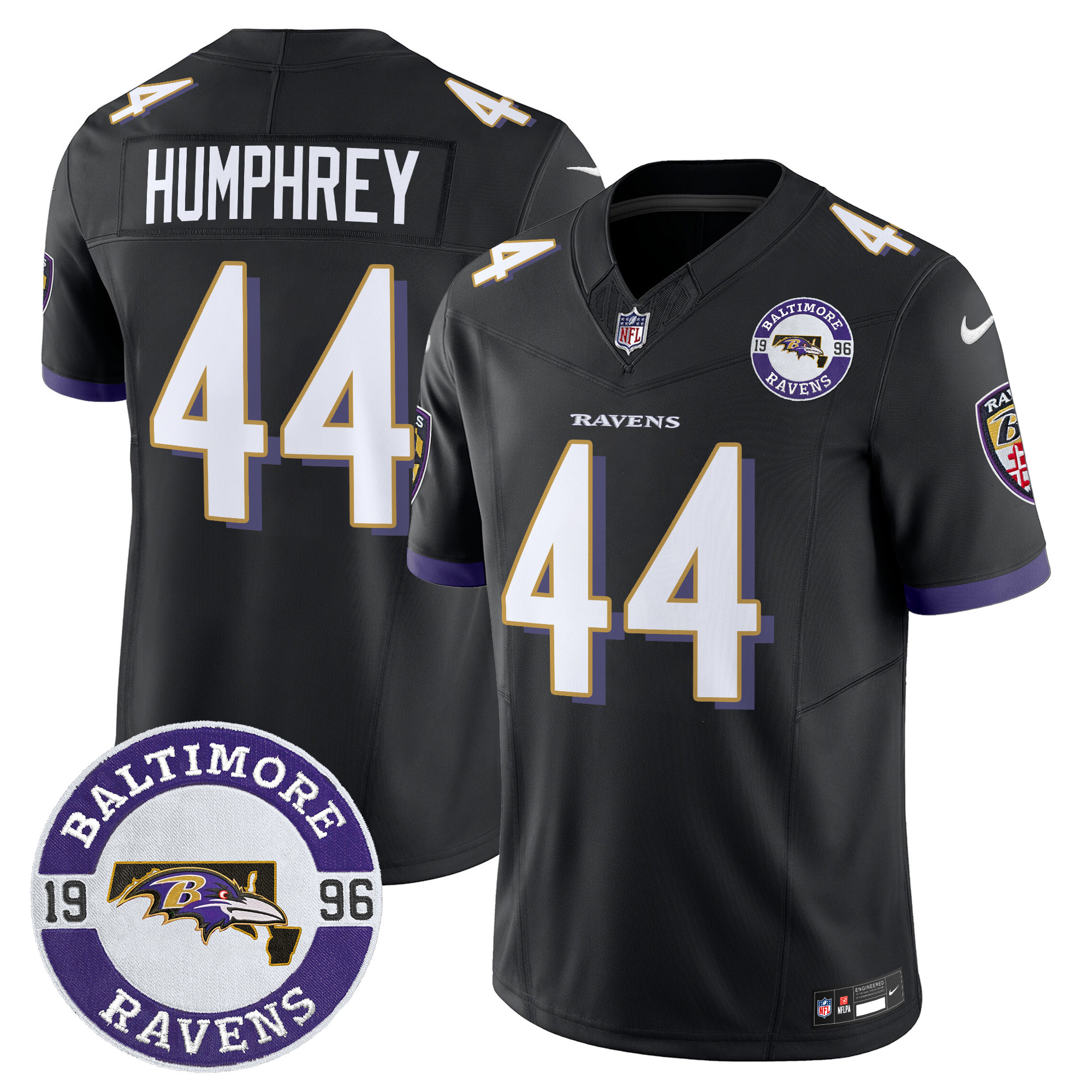 Men's Marlon Humphrey Baltimore Ravens 2024 Vapor Limited Black Jersey - All Stitched