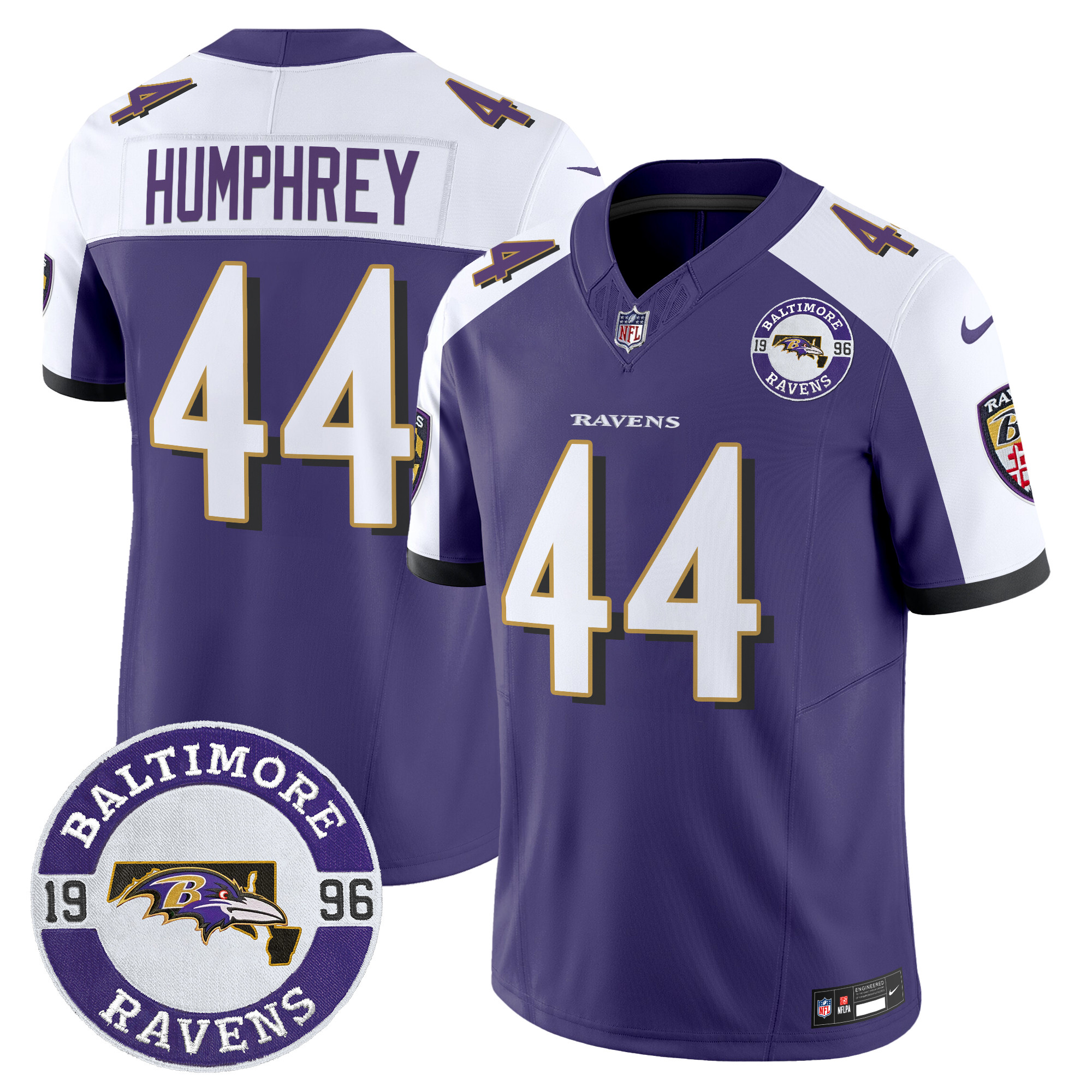 Men's Marlon Humphrey Baltimore Ravens 2024 Vapor Limited Purple Alternate Jersey - All Stitched