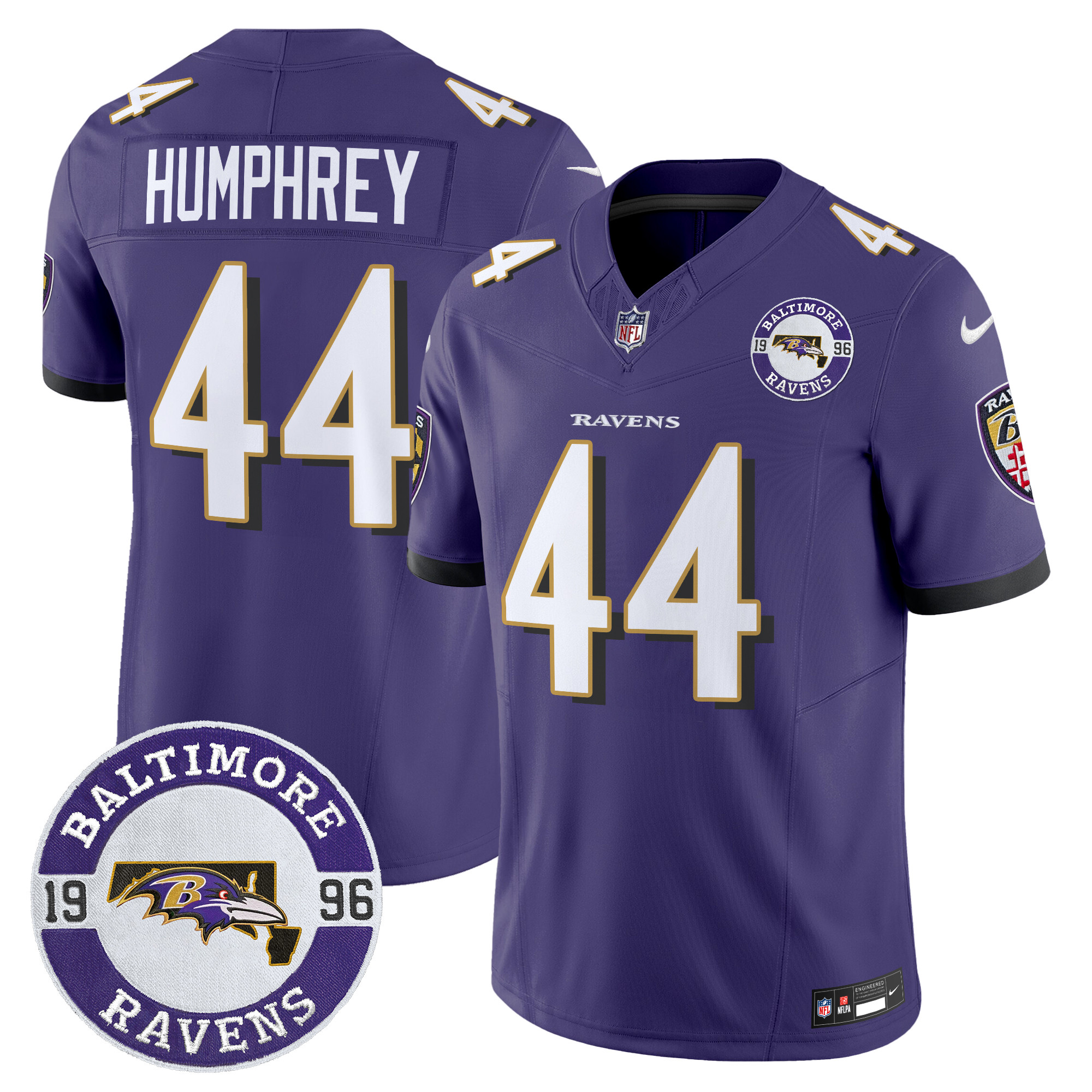 Men's Marlon Humphrey Baltimore Ravens 2024 Vapor Limited Purple Jersey - All Stitched