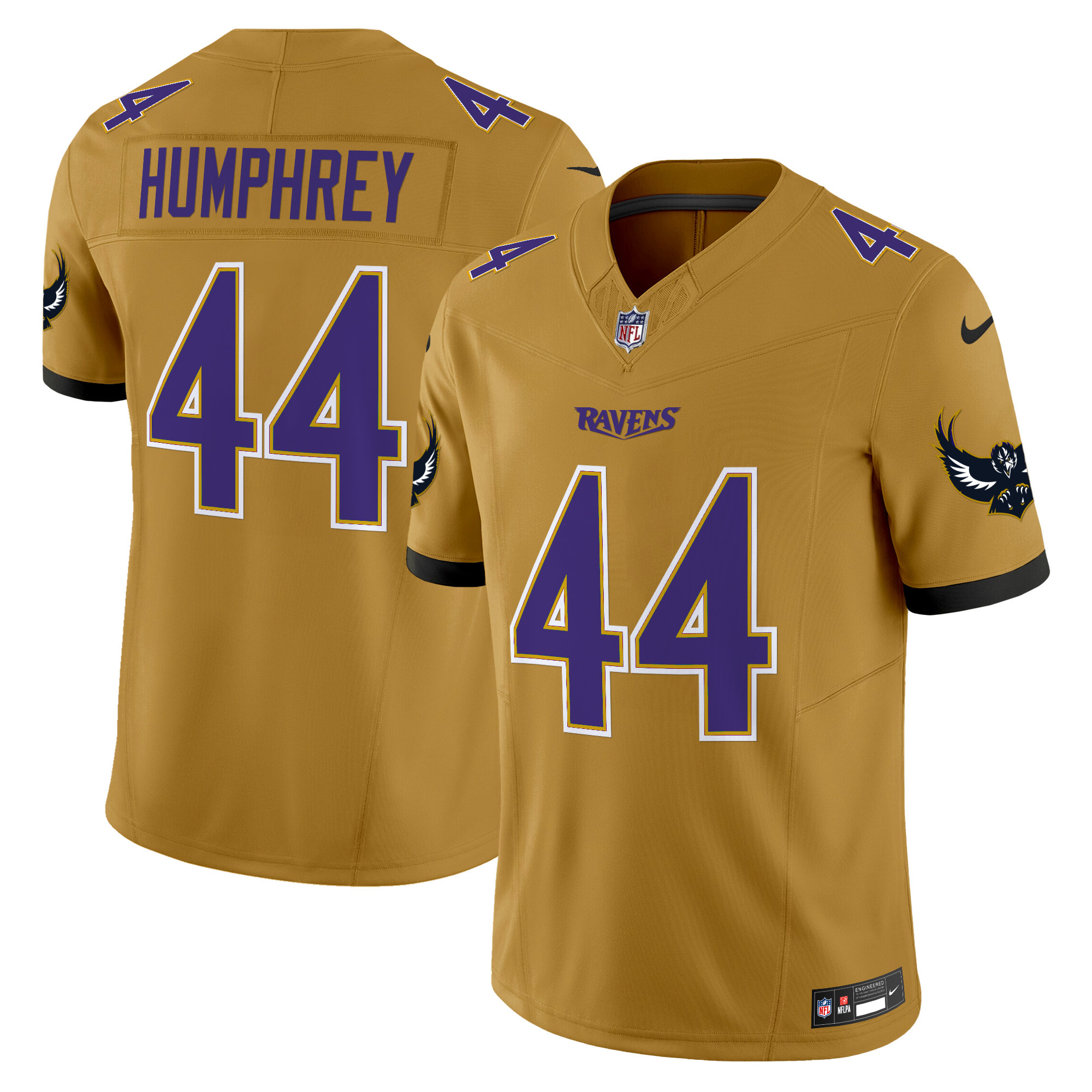 Men's Marlon Humphrey Baltimore Ravens Special Vapor Limited Gold Jersey - All Stitched
