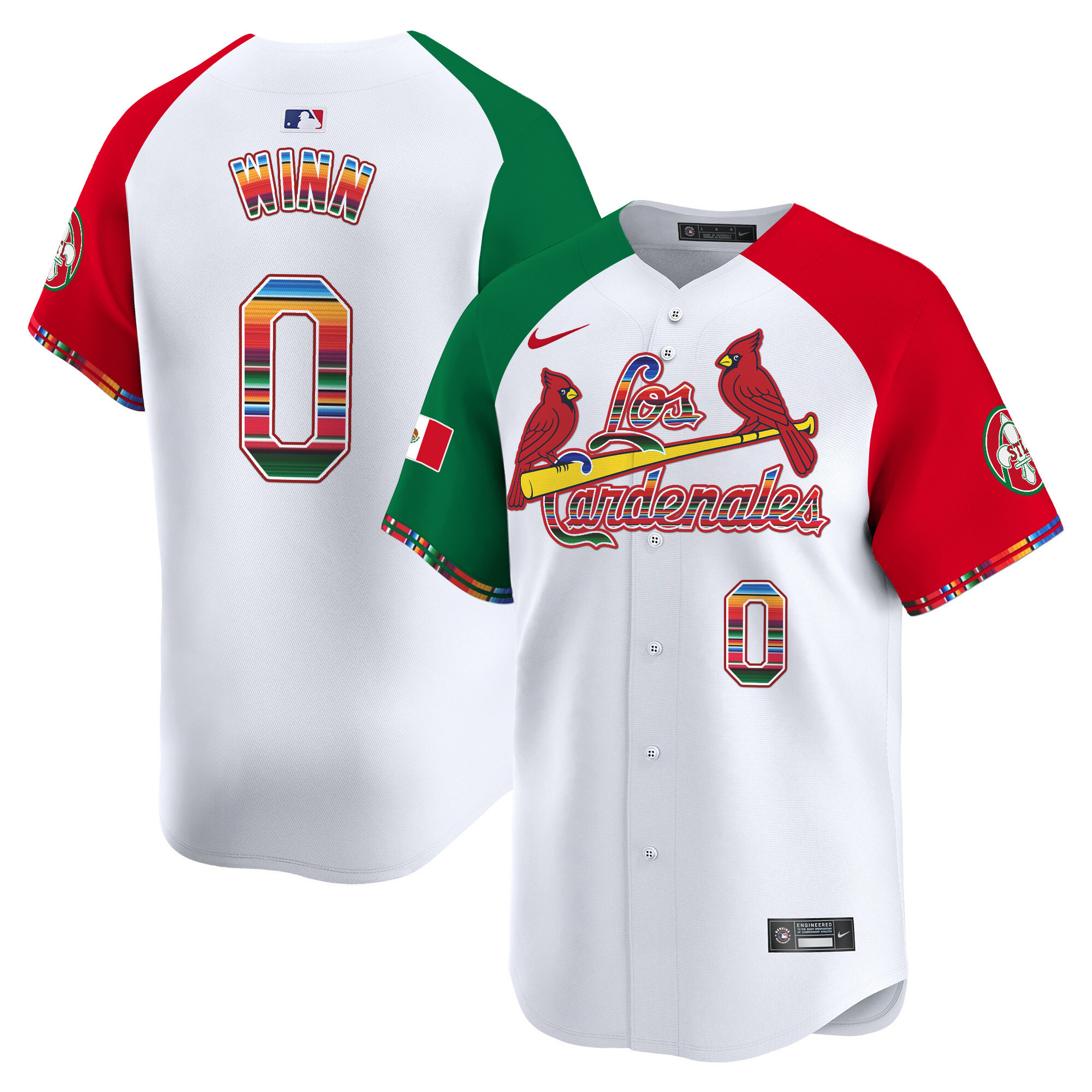 Men's Masyn Winn St. Louis Cardinals Fiesta Cardenales Vapor Premier Limited Alternate Jersey - All Stitched