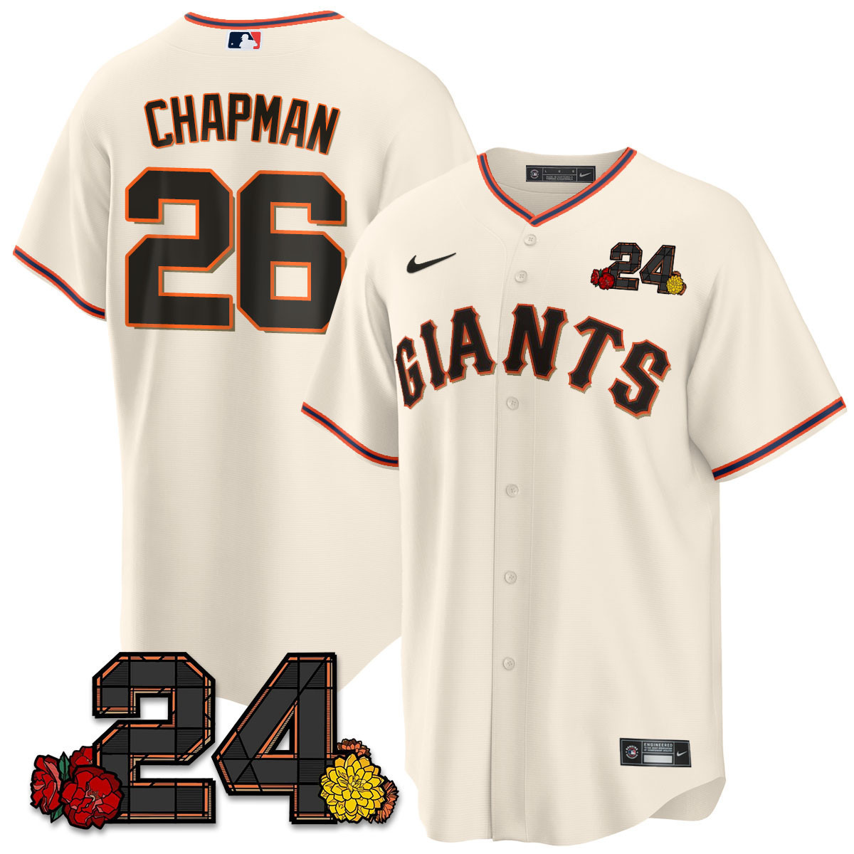 Men's Matt Chapman San Francisco Giants 2024 Willie Mays Patch Vapor Premier Limited Cream Home Jersey V2 - All Stitched
