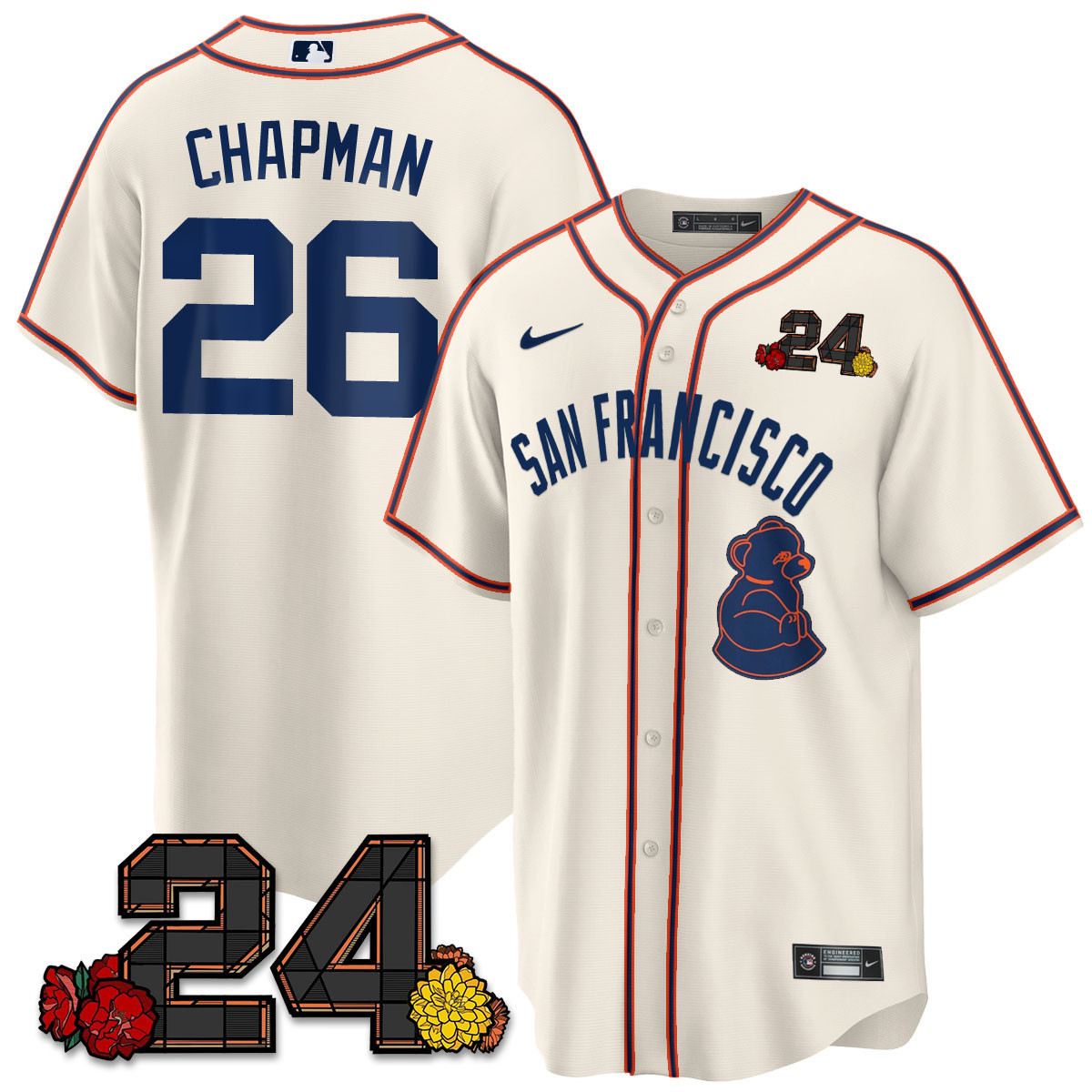 Men's Matt Chapman San Francisco Giants 2024 Willie Mays Patch Vapor Premier Limited Cream Jersey V2 - All Stitched