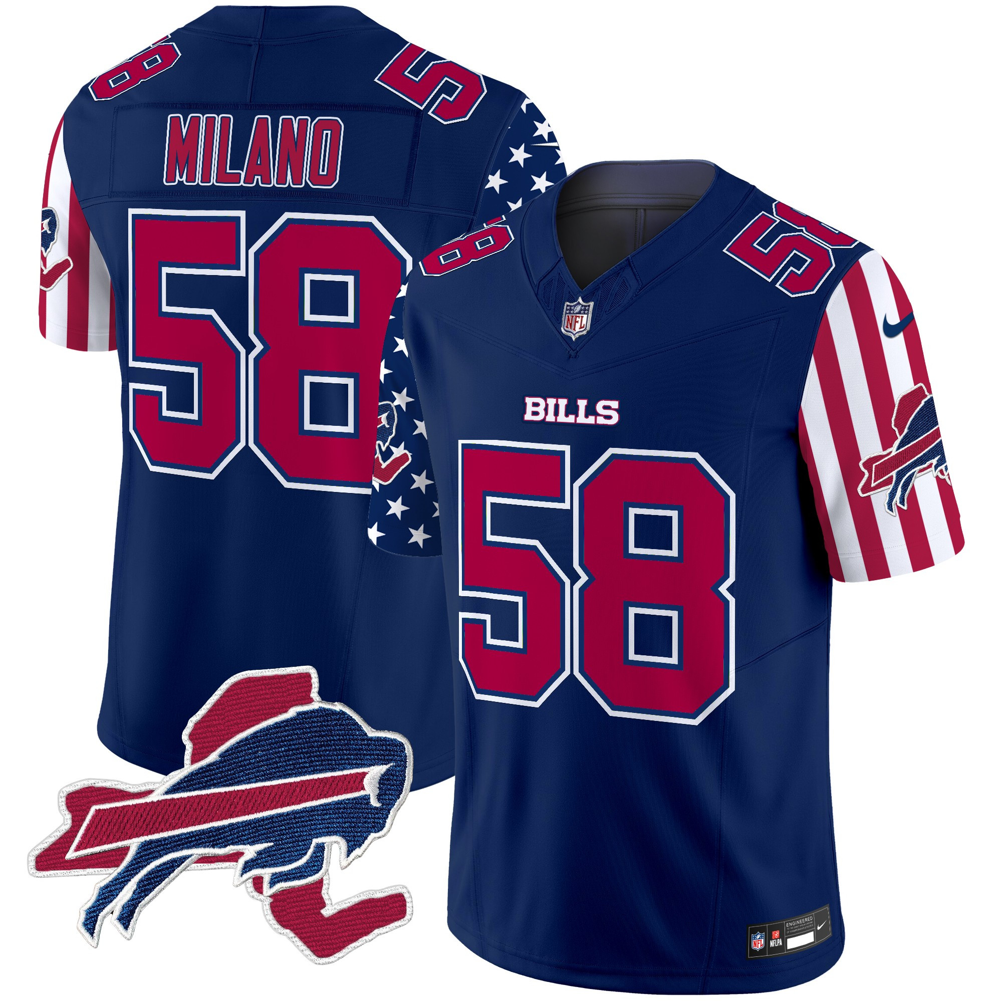 Men's Matt Milano Buffalo Bills American Style Vapor Limited Royal Jersey - All Stitched