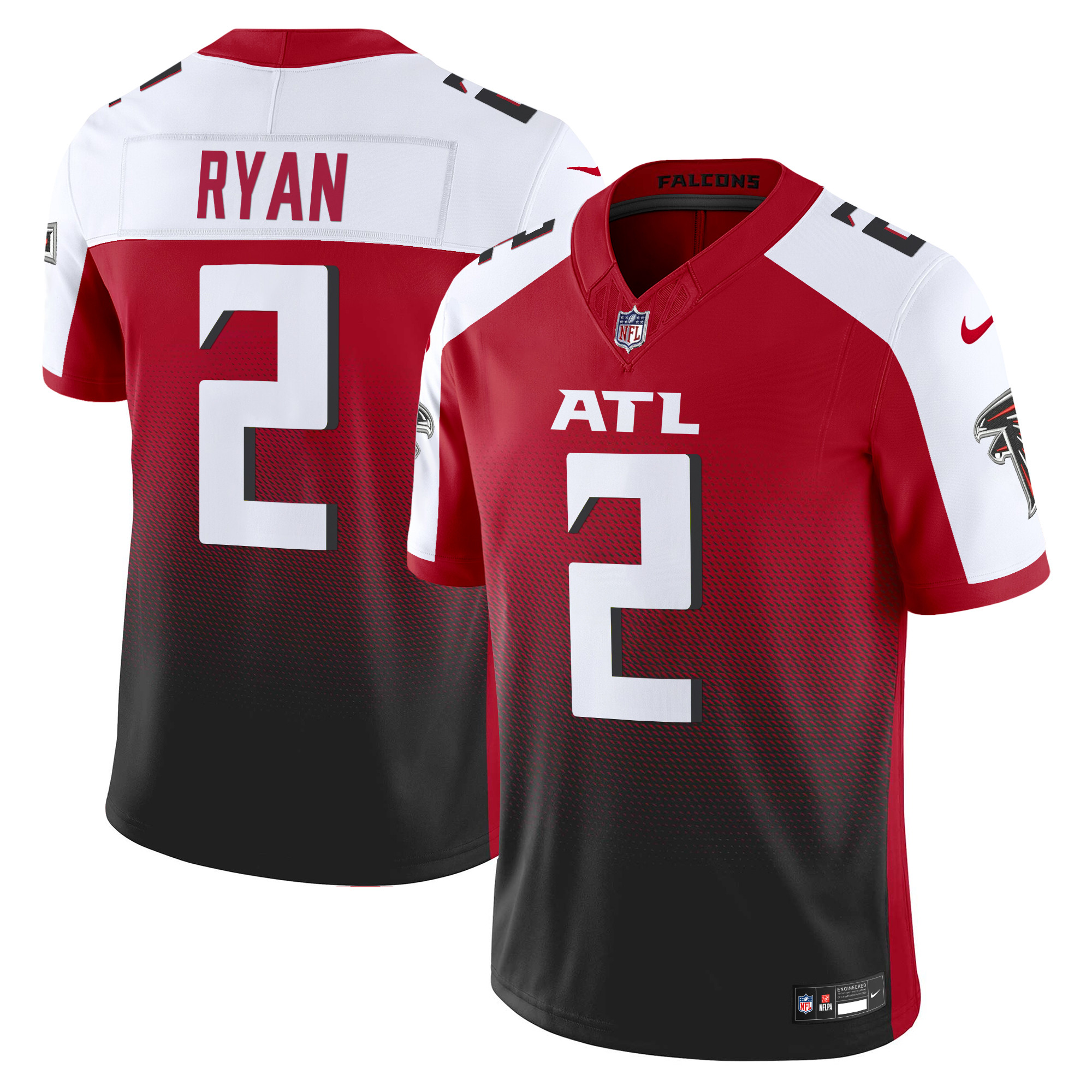 Men's Matt Ryan Atlanta Falcons 2024 Vapor Limited Red Alternate Jersey - All Stitched