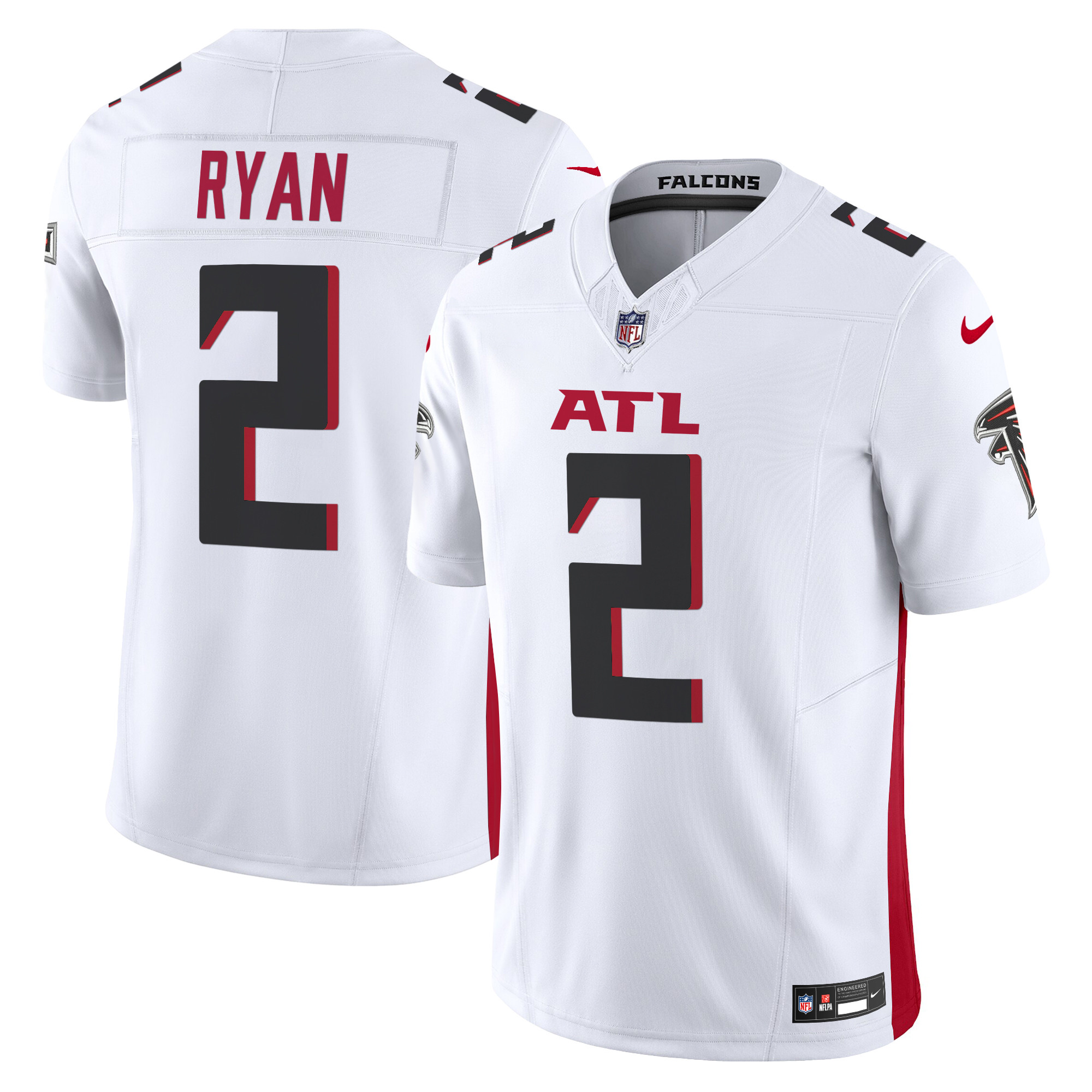 Men's Matt Ryan Atlanta Falcons 2024 Vapor Limited White Jersey - All Stitched