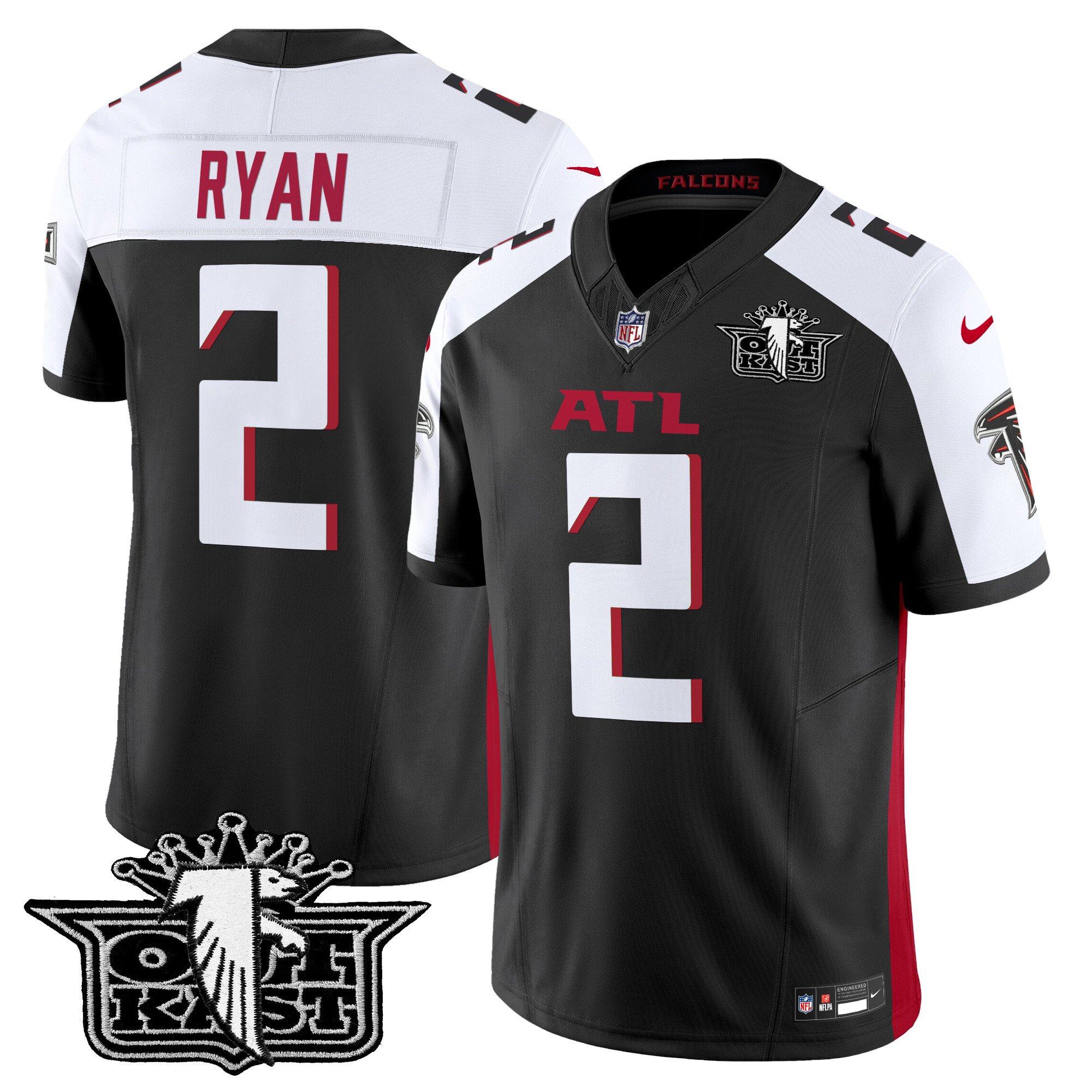 Men's Matt Ryan Outkast x Atlanta Falcons 2024 Vapor Limited Black Alternate Jersey - All Stitched