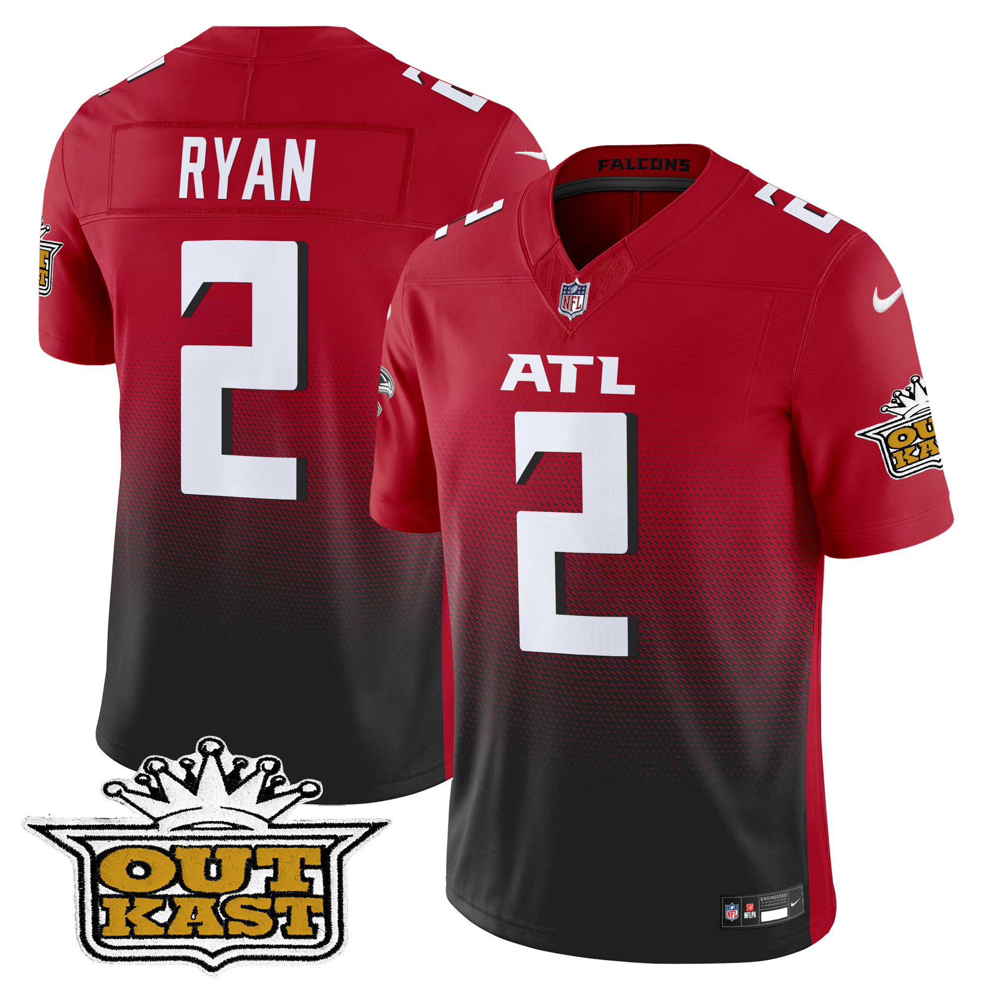 Men's Matt Ryan Outkast x Atlanta Falcons 2024 Vapor Limited Red Jersey - All Stitched