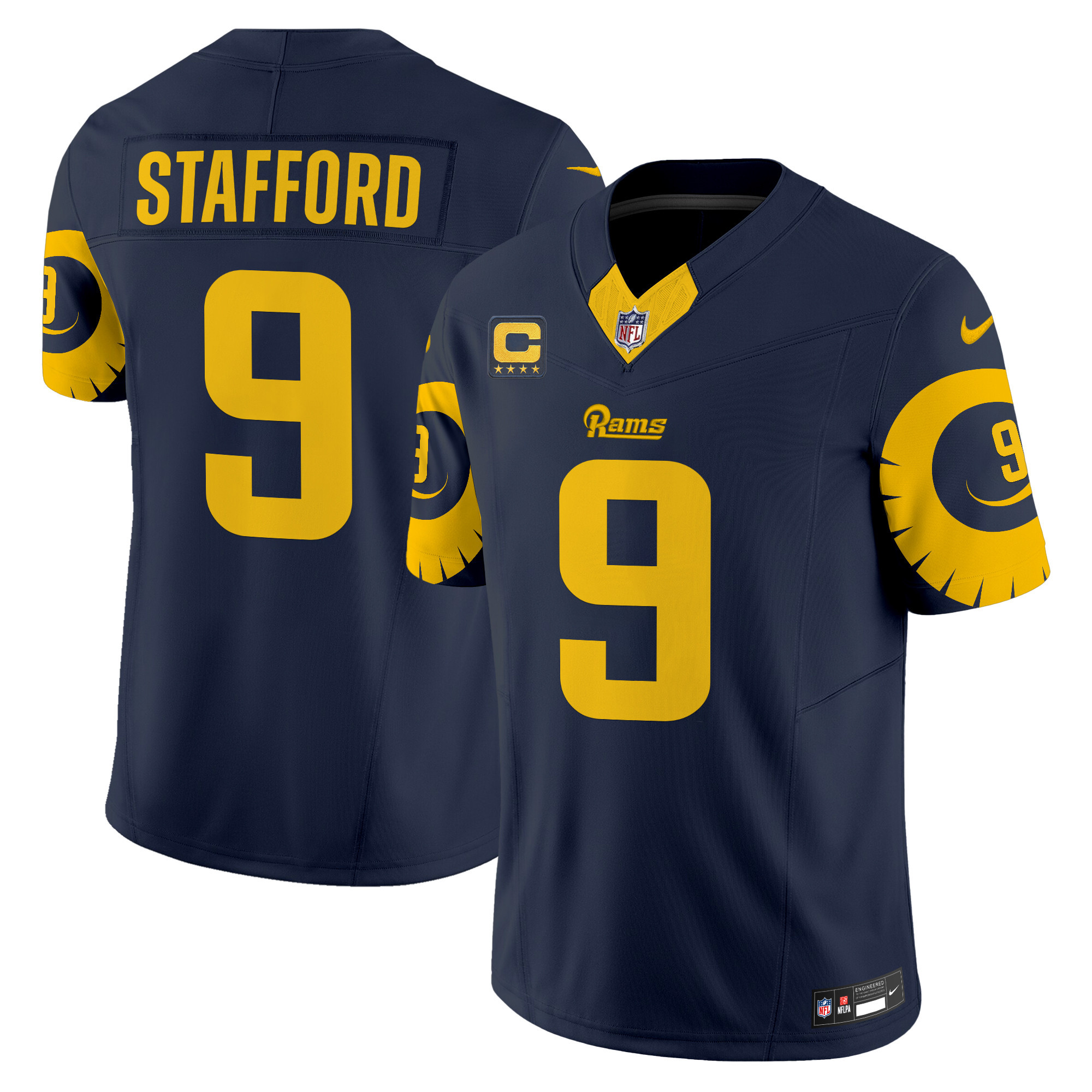 Men's Matthew Stafford Los Angeles Rams Special Vapor Limited Navy Jersey - All Stitched