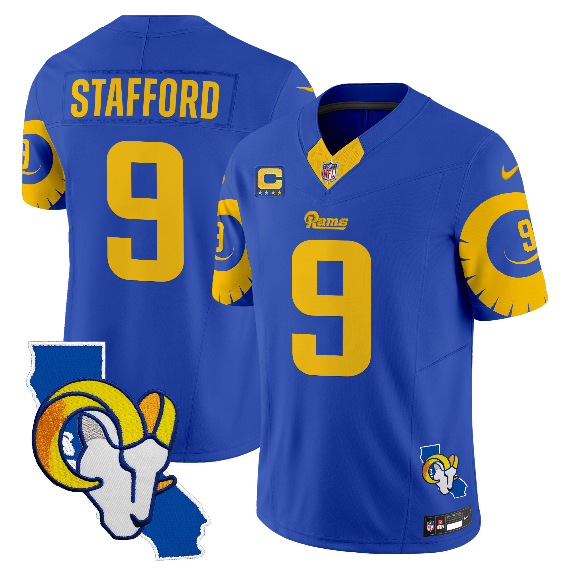 Men's Matthew Stafford Los Angeles Rams Special Vapor Limited Royal Jersey V2 - All Stitched