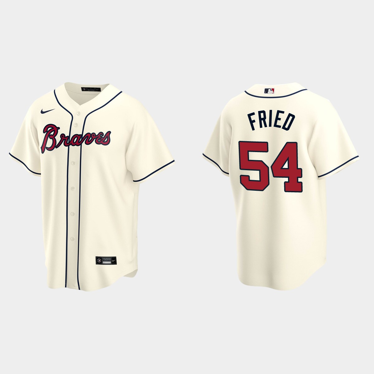 Men's Max Fried Atlanta Braves Alternate Jersey - Cream