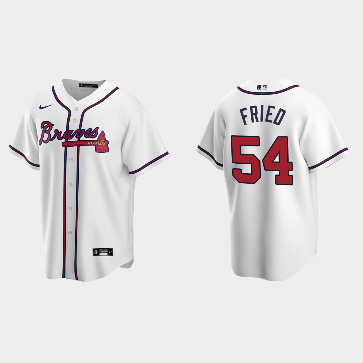 Men's Max Fried Atlanta Braves Home Jersey - White