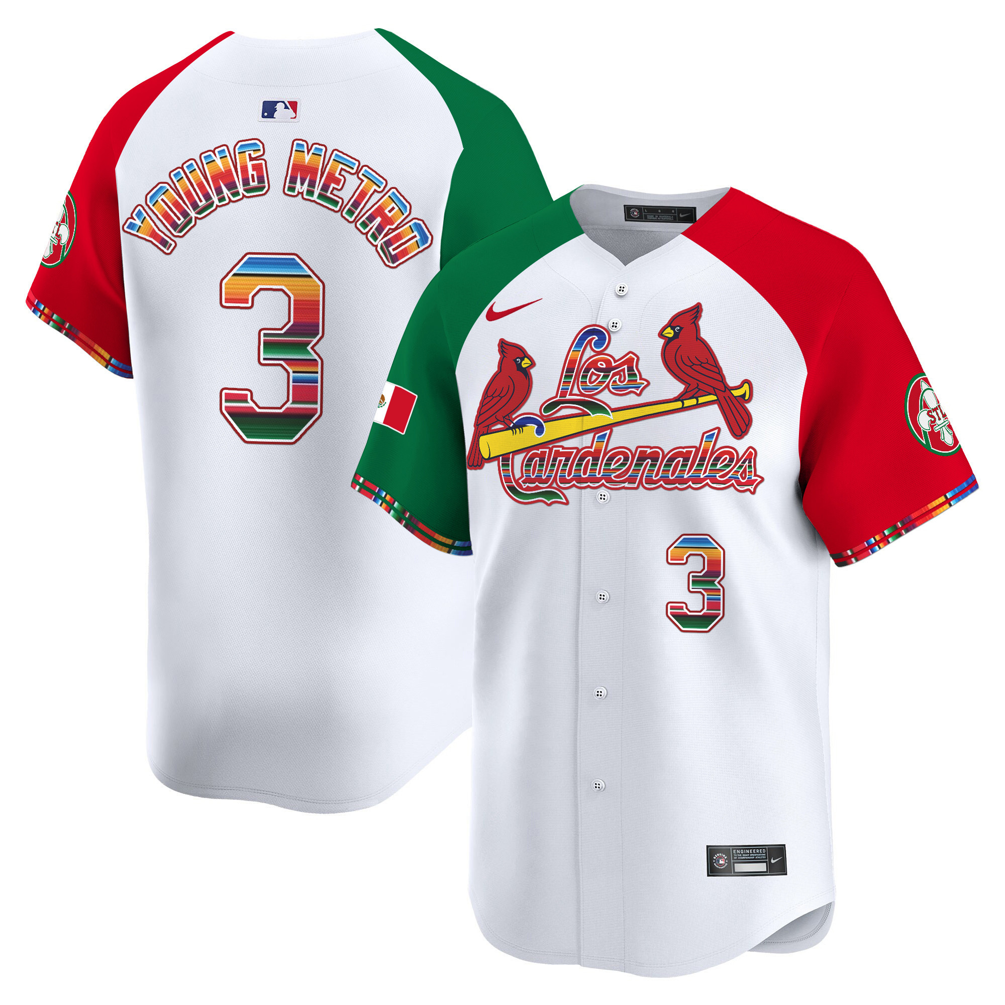 Men's Metro Boomin St. Louis Cardinals Fiesta Cardenales Vapor Premier Limited Alternate Jersey - All Stitched