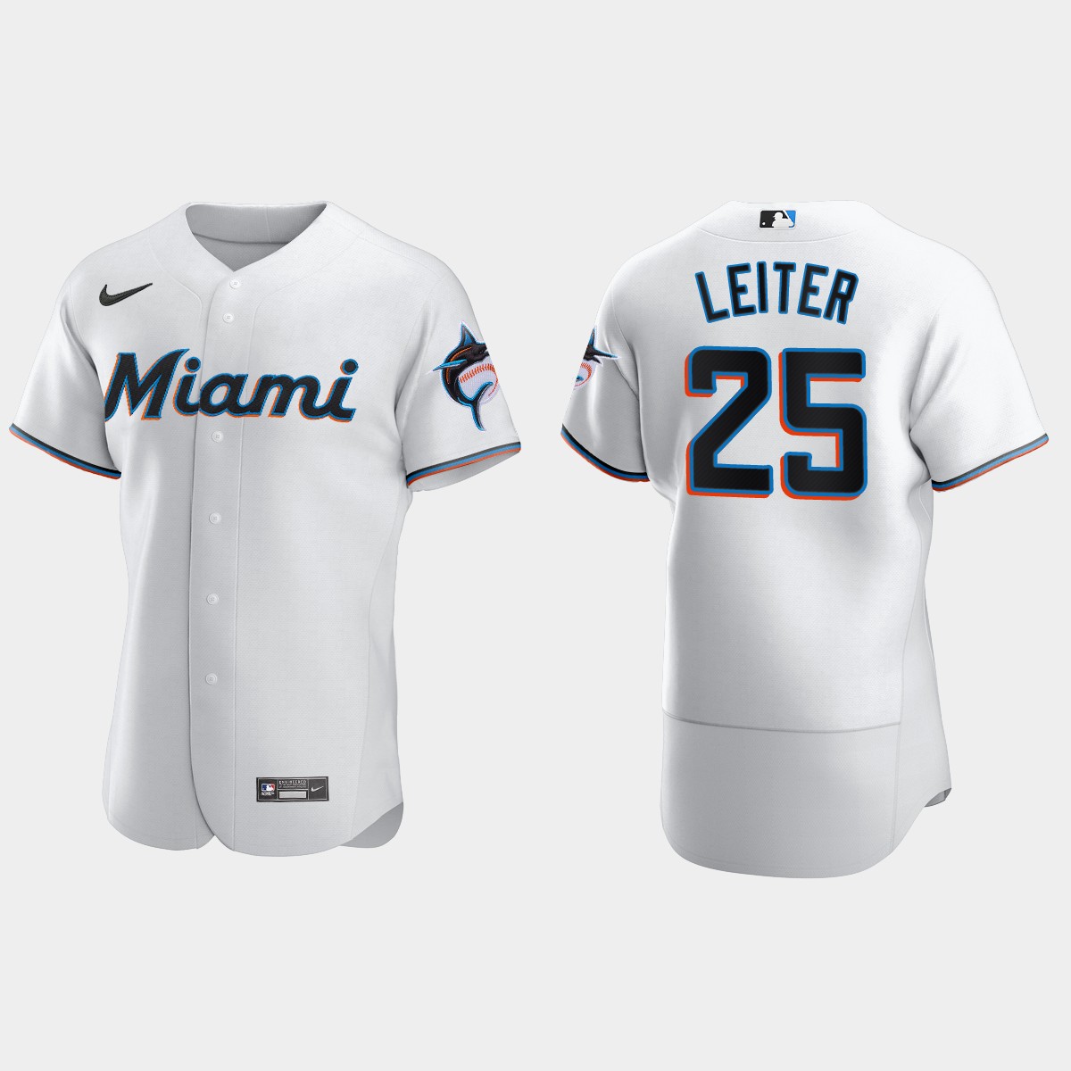 Men's Miami Marlins Al Leiter White Retired Player Jersey