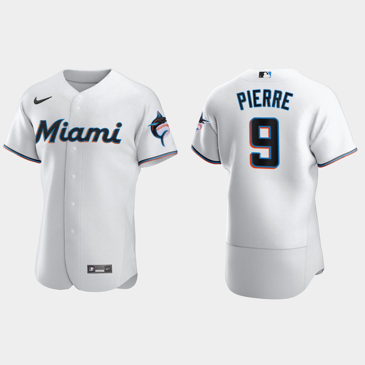 Men's Miami Marlins Juan Pierre White Retired Player Jersey