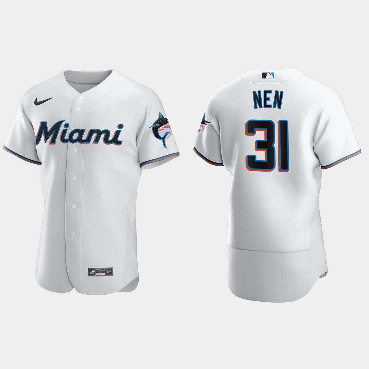 Men's Miami Marlins Robb Nen White Retired Player Jersey