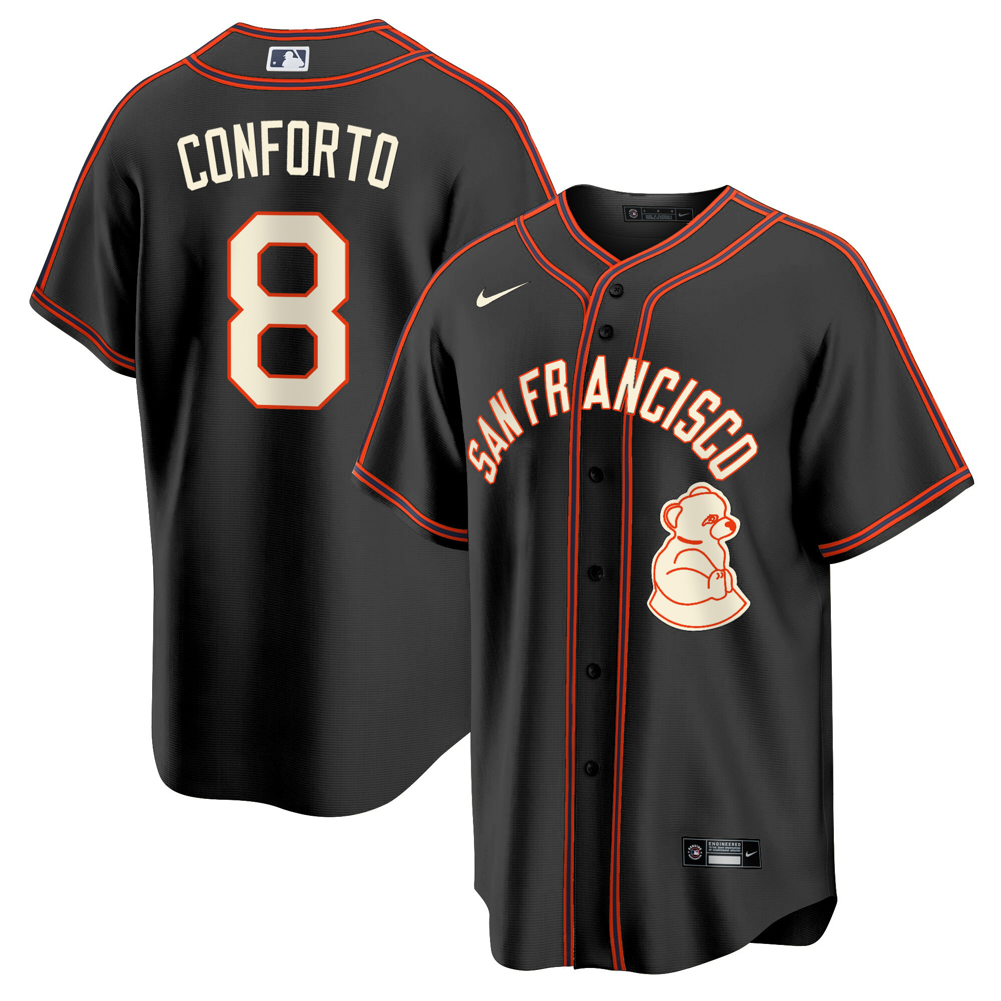 Men's Michael Conforto San Francisco Giants 2024 Rickwood Classic Vapor Premier Limited Black Jersey - All Stitched